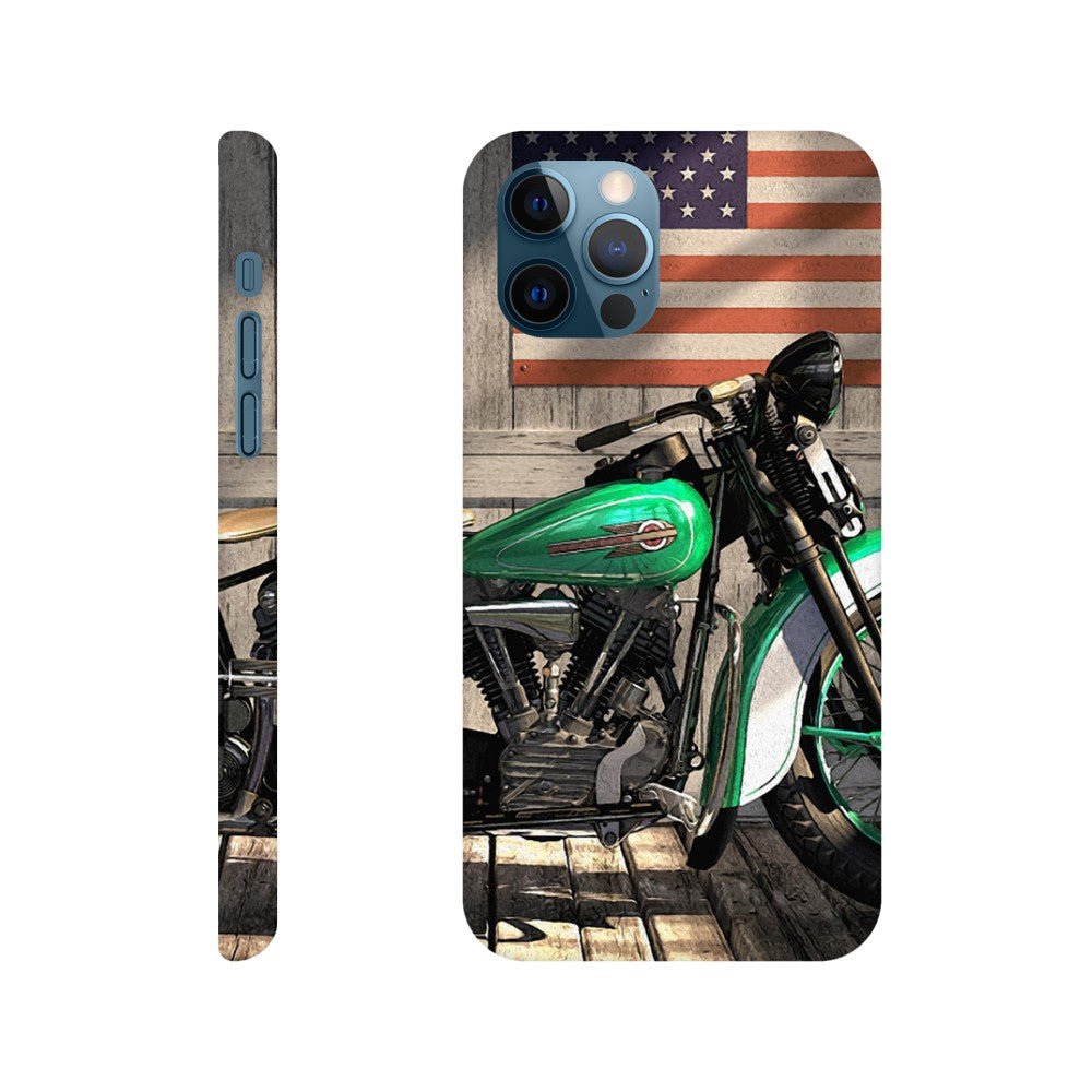 Harley under flag - Mobile cover - Transit Art