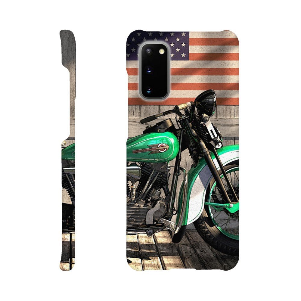 Harley under flag - Mobile cover - Transit Art