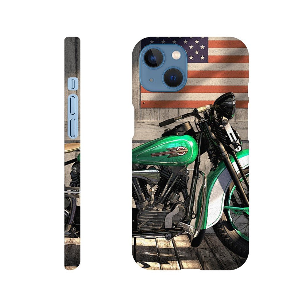 Harley under flag - Mobile cover - Transit Art