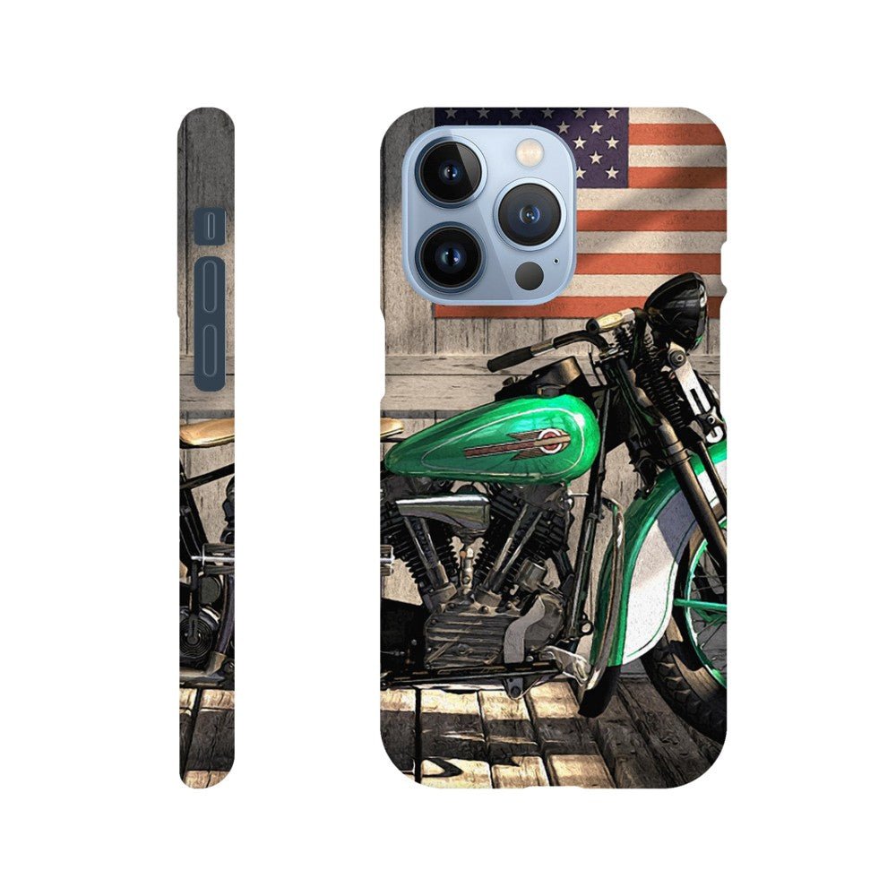 Harley under flag - Mobile cover - Transit Art