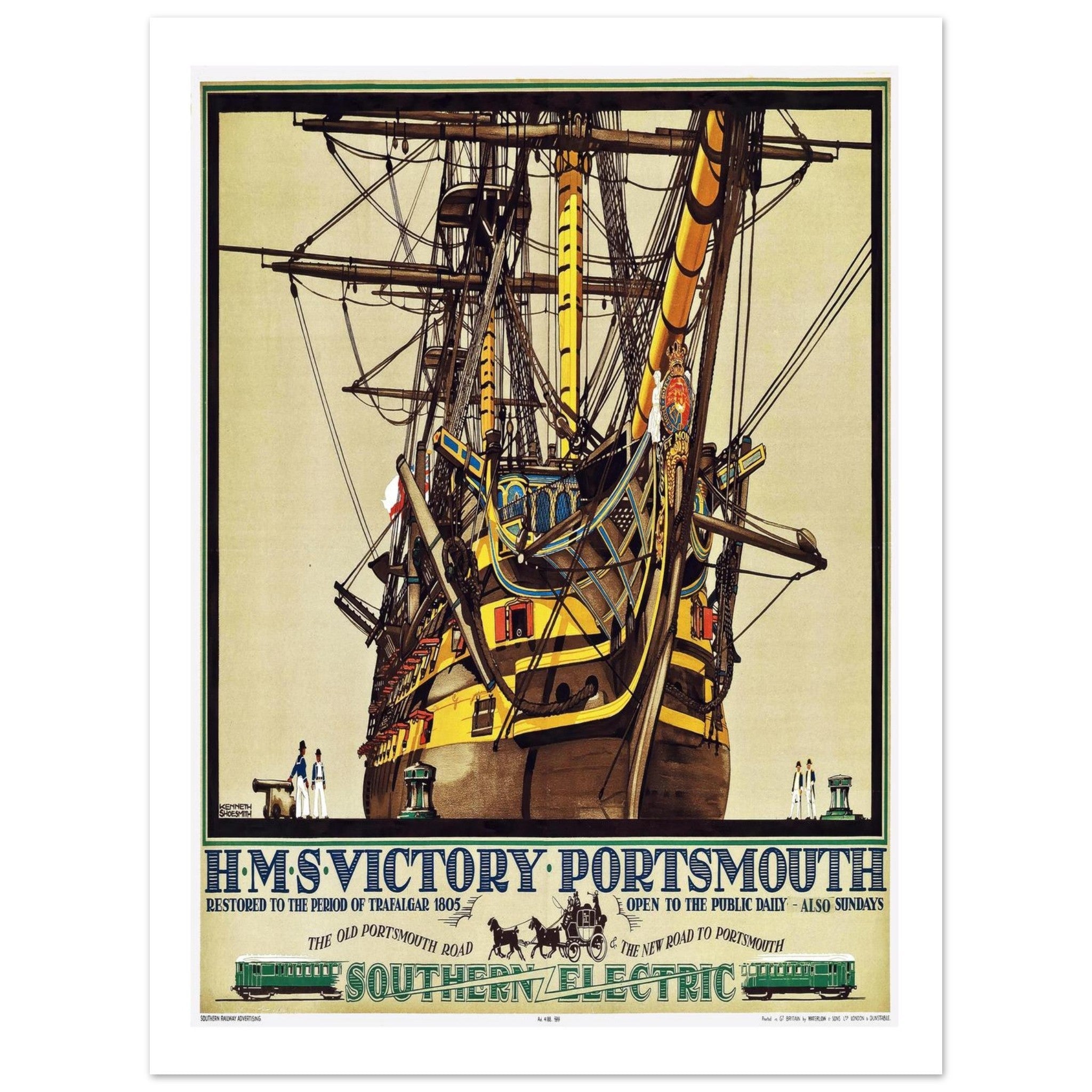 HMS Victory Portsmouth Poster - Transit Art