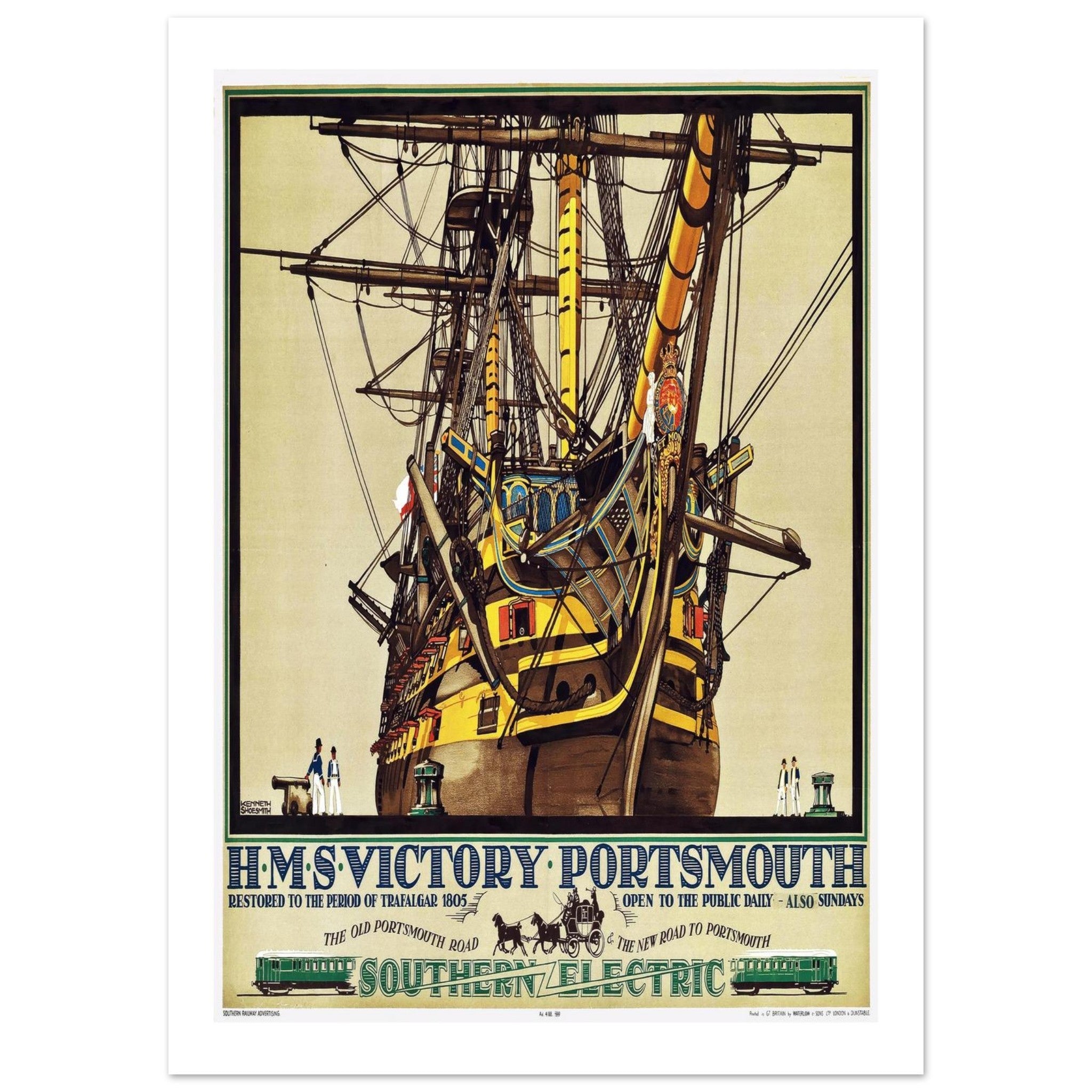 HMS Victory Portsmouth Poster - Transit Art