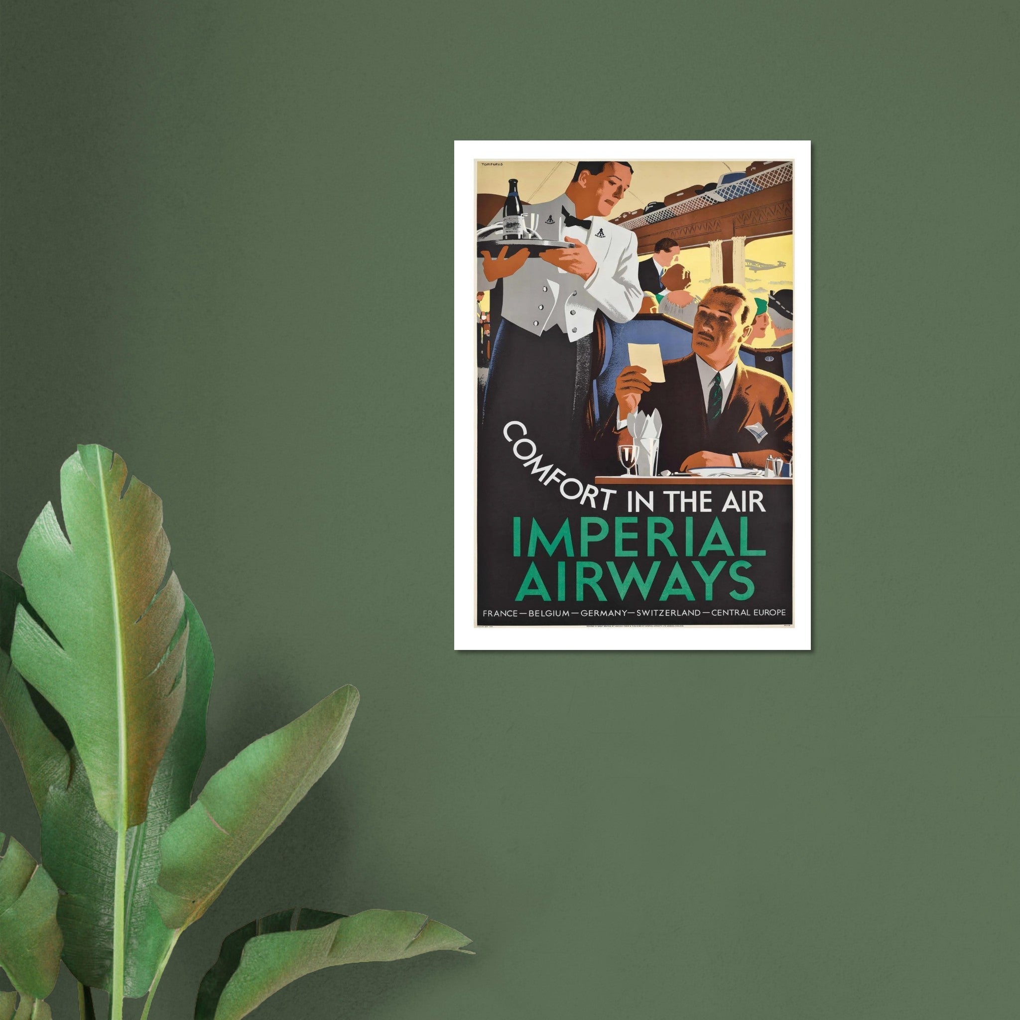 Imperial Airways "Comfort in the Air" Vintage Poster - Transit Art