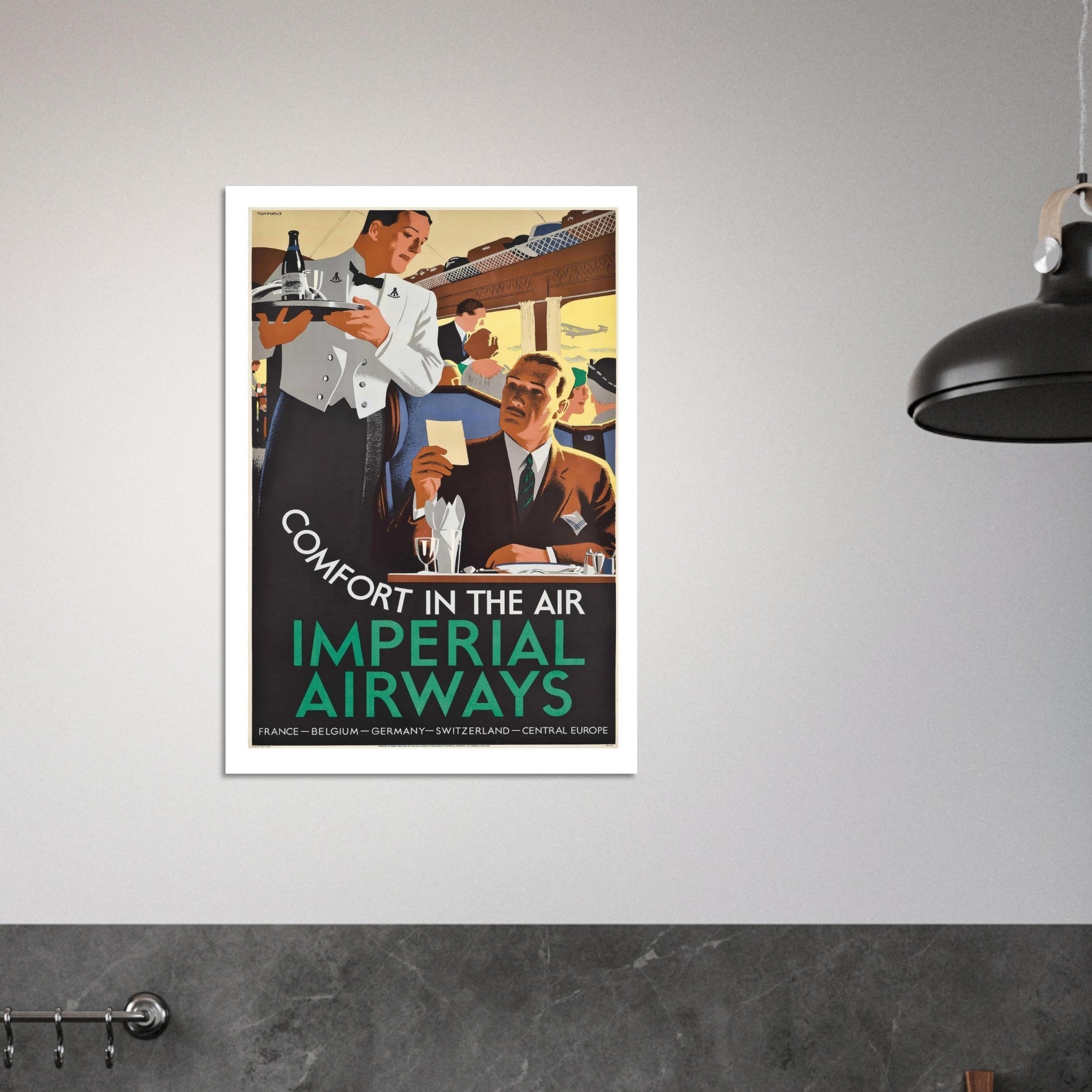 Imperial Airways "Comfort in the Air" Vintage Poster - Transit Art