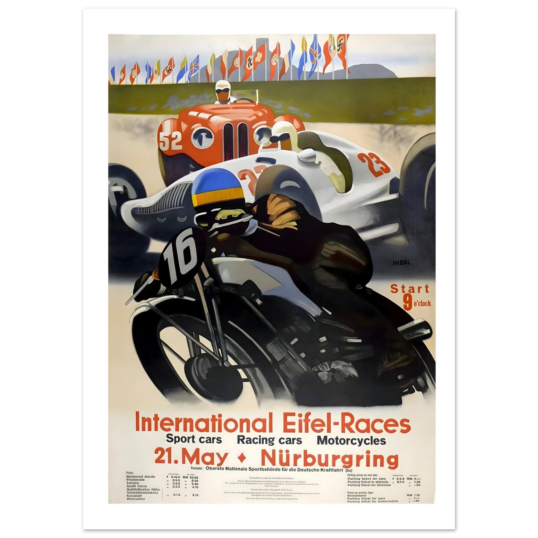 International Eifel - Races Nürburgring Poster: Speed and Competition Mixed - Transit Art