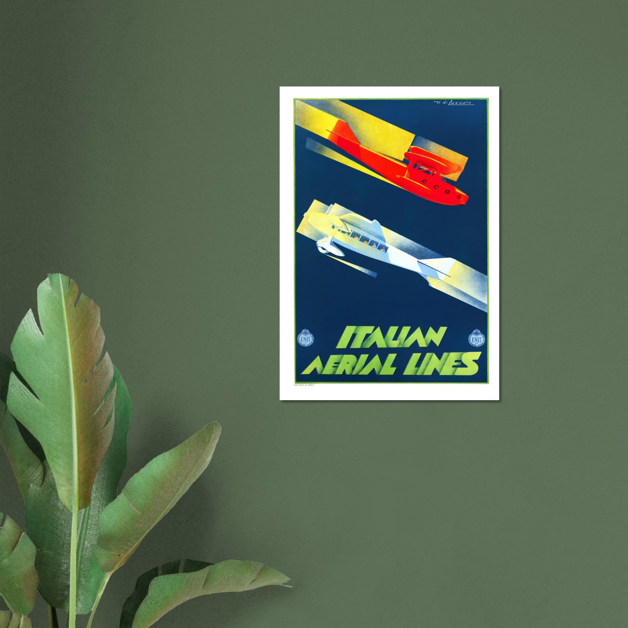 Italian Aerial Lines Poster - Transit Art