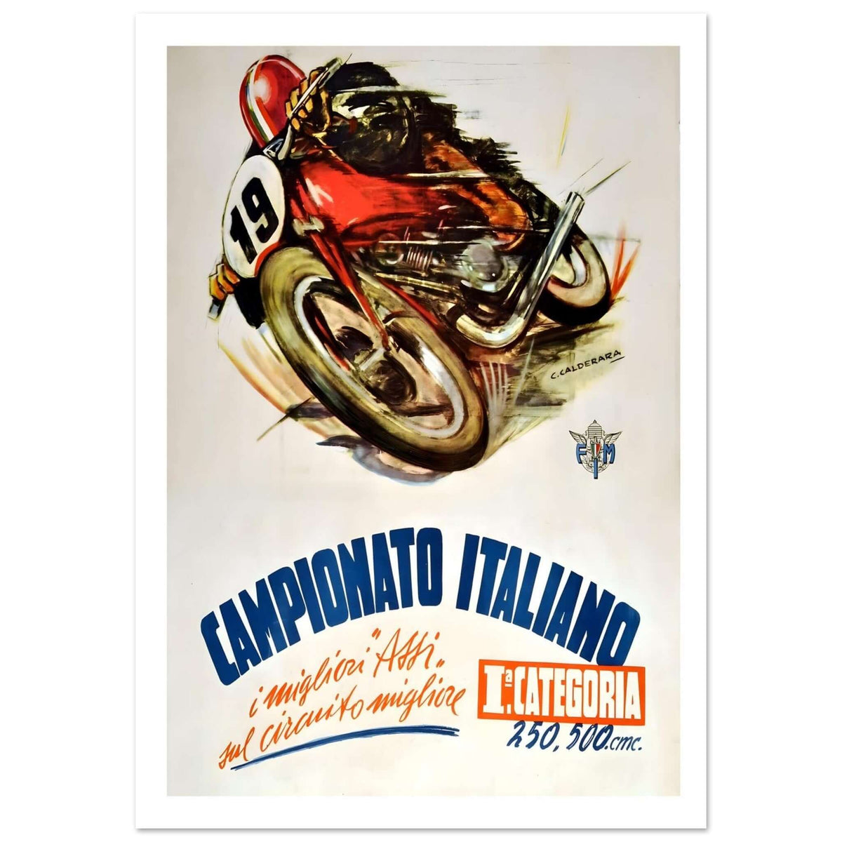 Italian Motorcycle Championship Poster - Transit Art