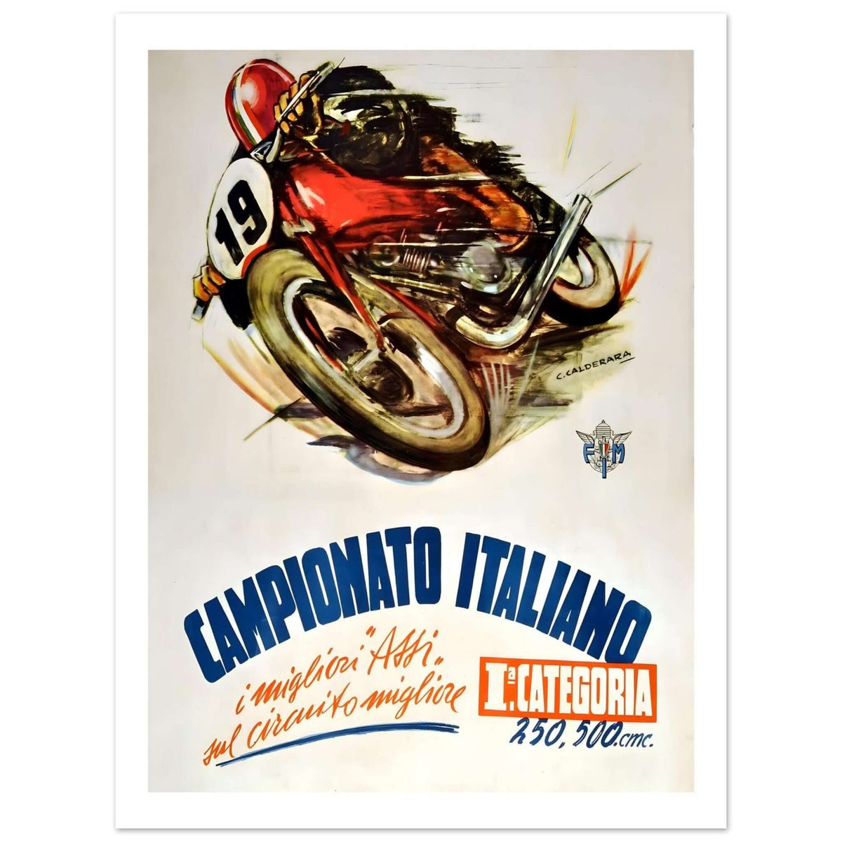Italian Motorcycle Championship Poster - Transit Art