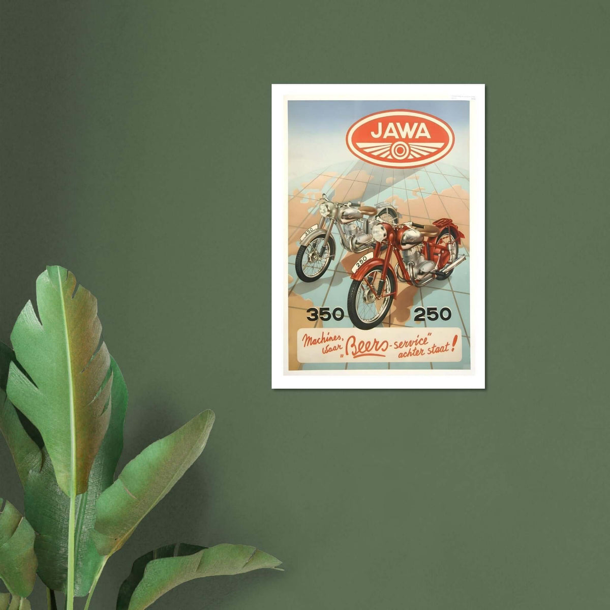 Jawa 350 and 250 Motorcycles Vintage Poster - Transit Art