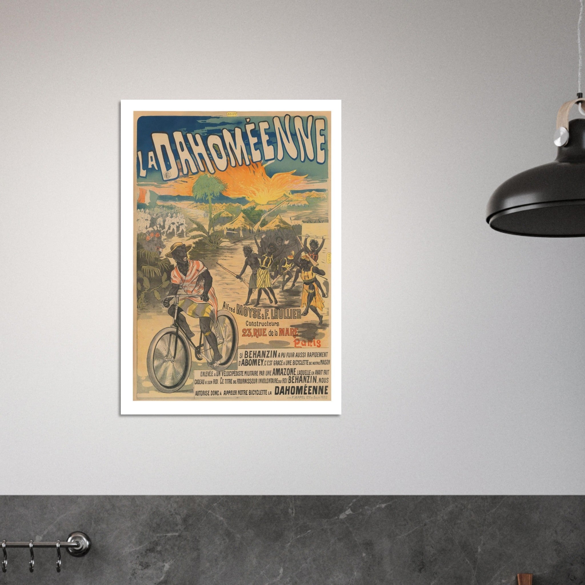 La Dahoméenne Fast Paris Built Bicycle Poster - Transit Art