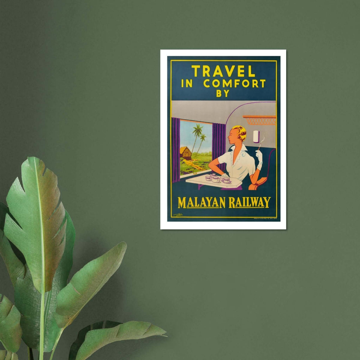 Malayan Railway "Travel in Comfort" Vintage Poster - Transit Art