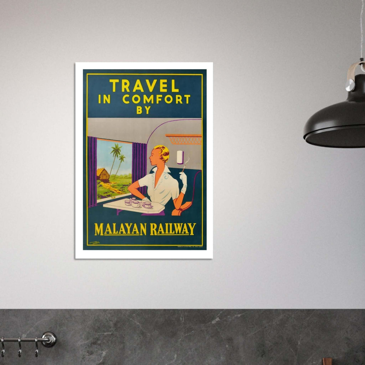 Malayan Railway "Travel in Comfort" Vintage Poster - Transit Art