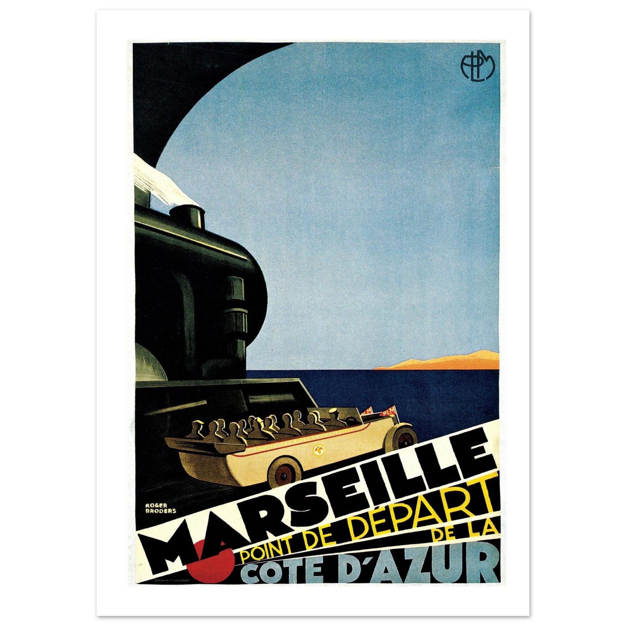 Marseille "Point de Départ de la Côte d'Azur" Vintage Poster - Transit Art