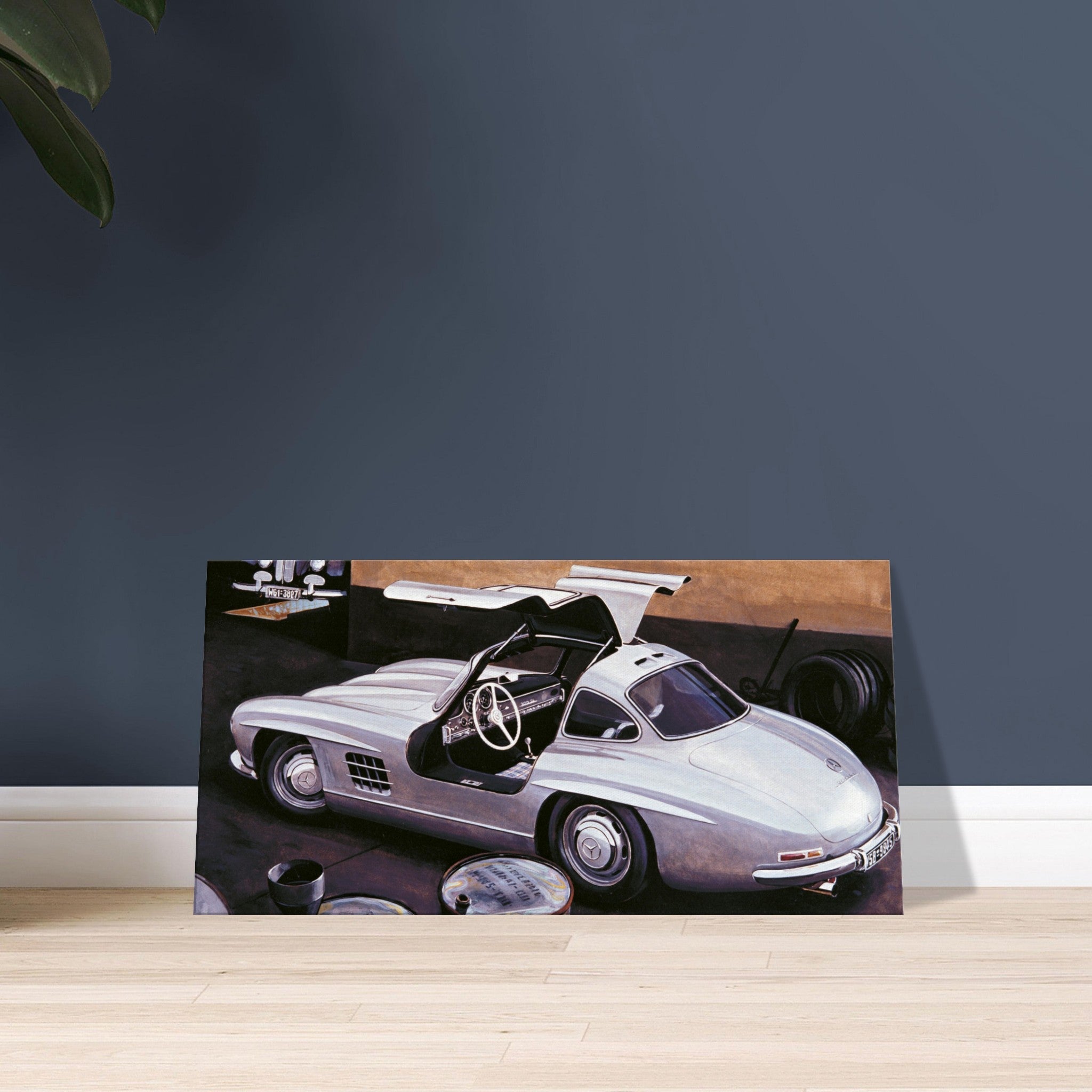 Mercedes 300 SL at Workshop - canvas - Transit Art