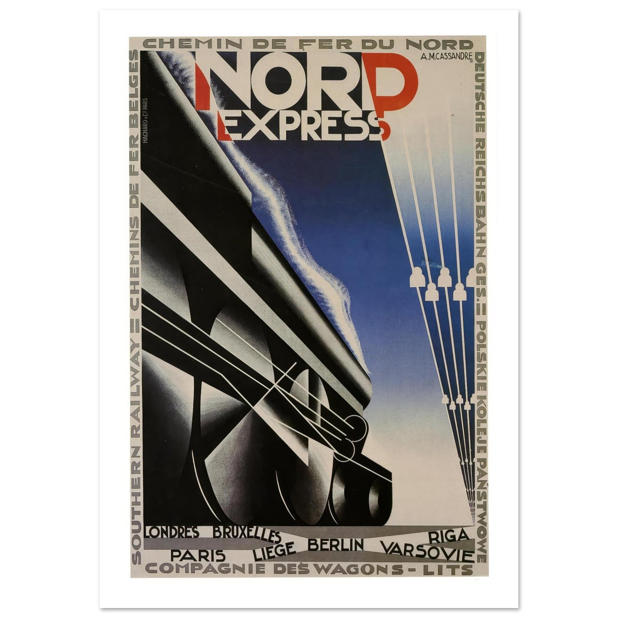 Nord Express Vintage Travel Poster - Transit Art