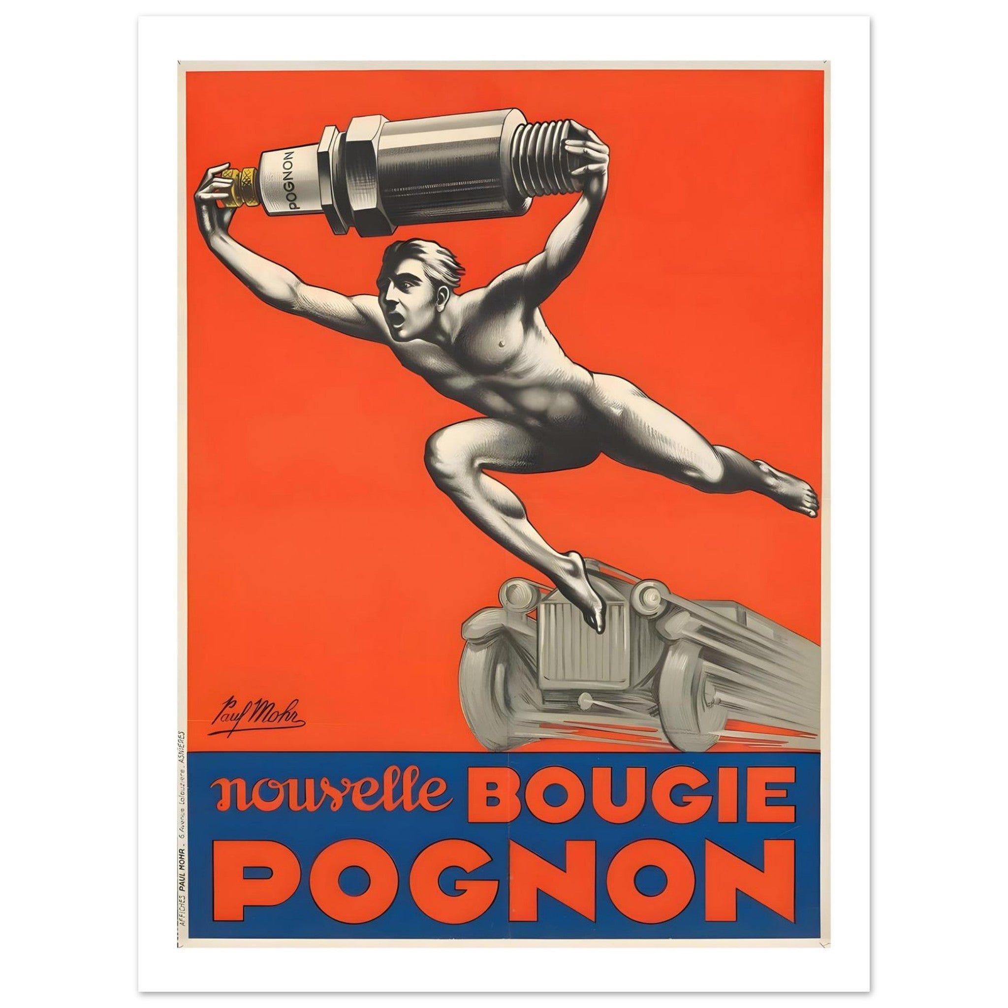 Nouvelle Bougie Pognon Art Deco Advertising Poster - Transit Art