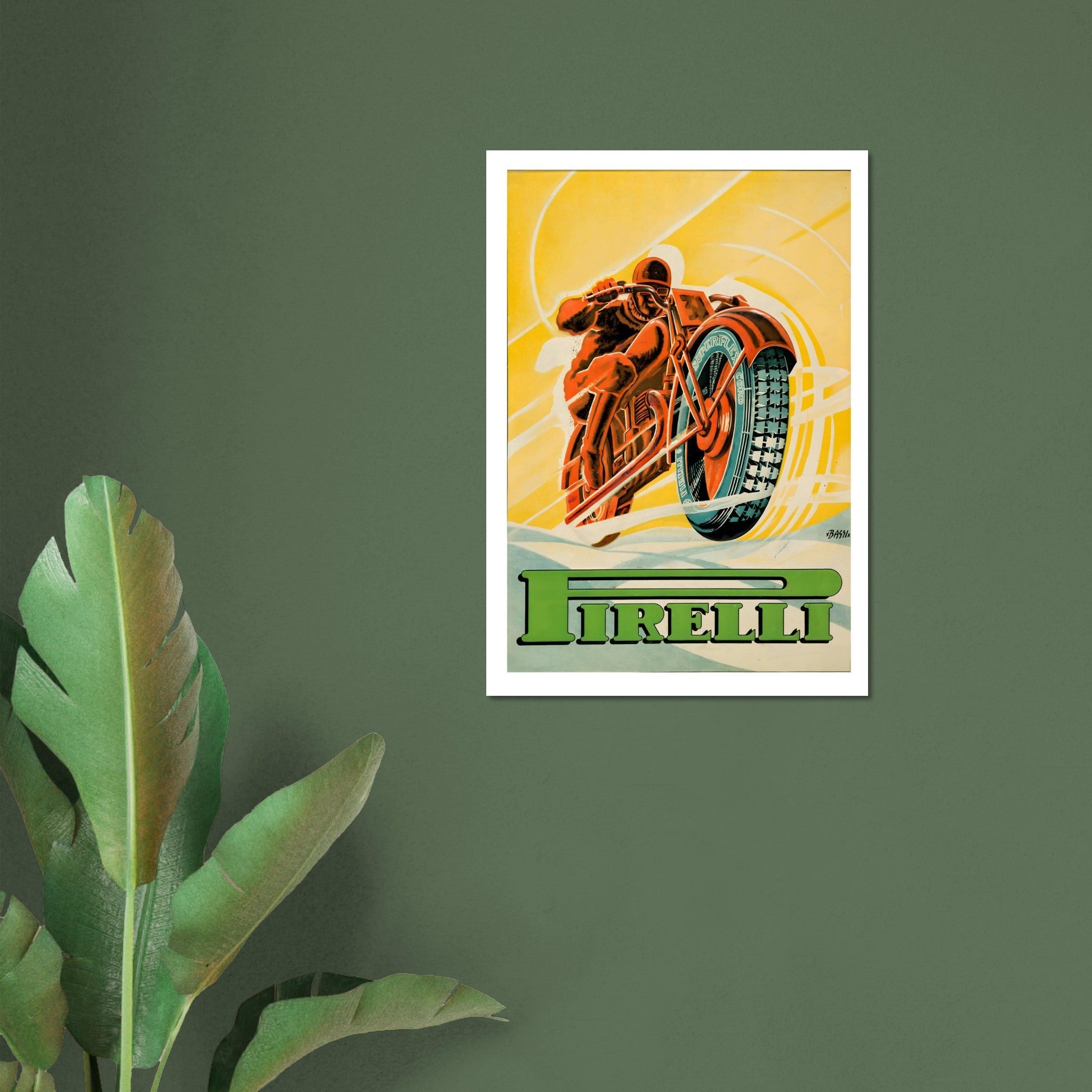 Pirelli Motorcycle Tires Vintage Advertisement Poster - Transit Art
