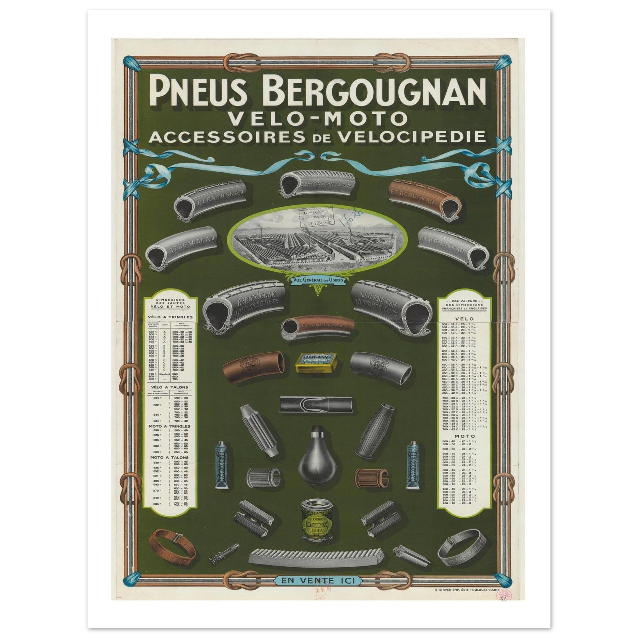 Pneus Bergougnan – Bicycle and Motorcycle Accessories - Transit Art