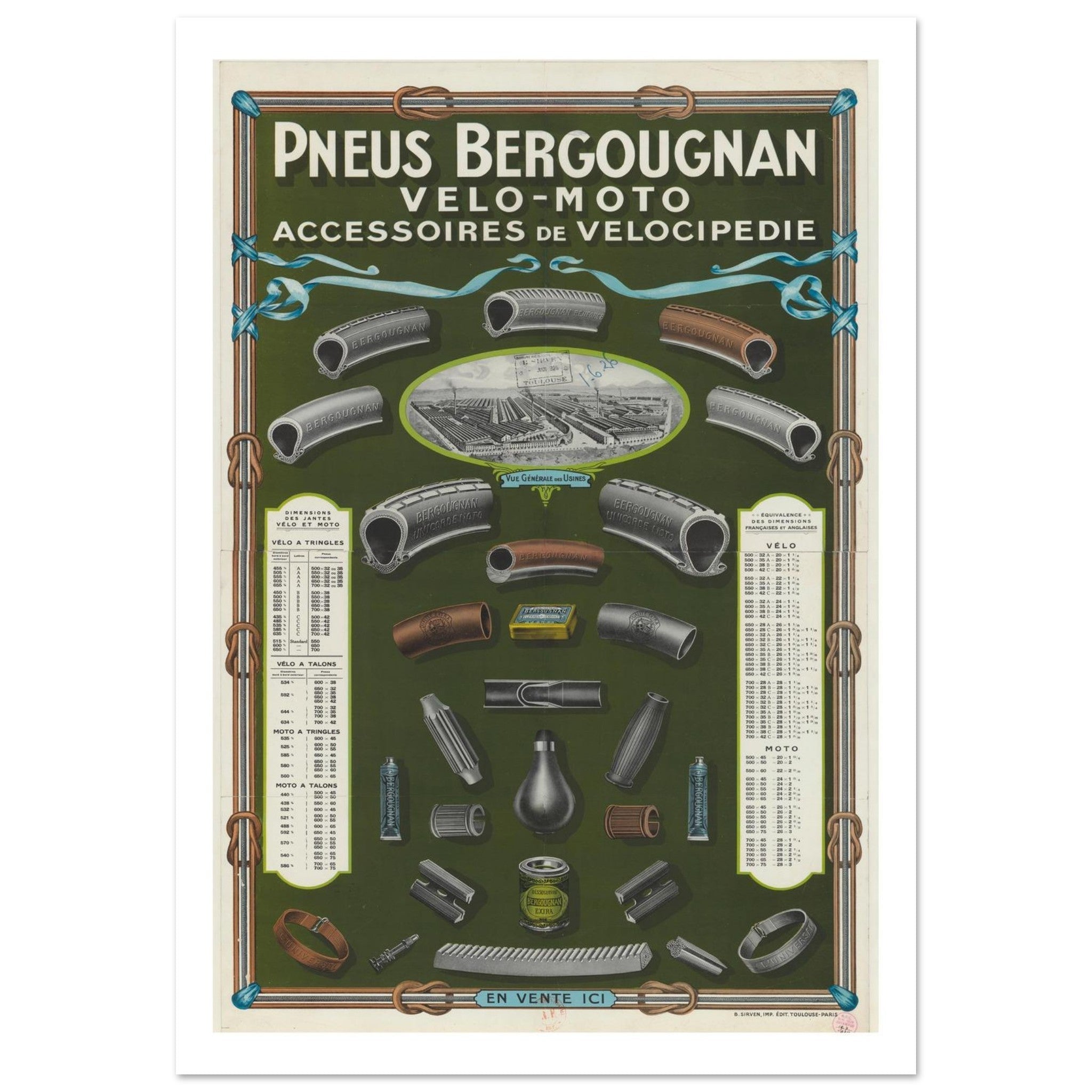 Pneus Bergougnan – Bicycle and Motorcycle Accessories - Transit Art