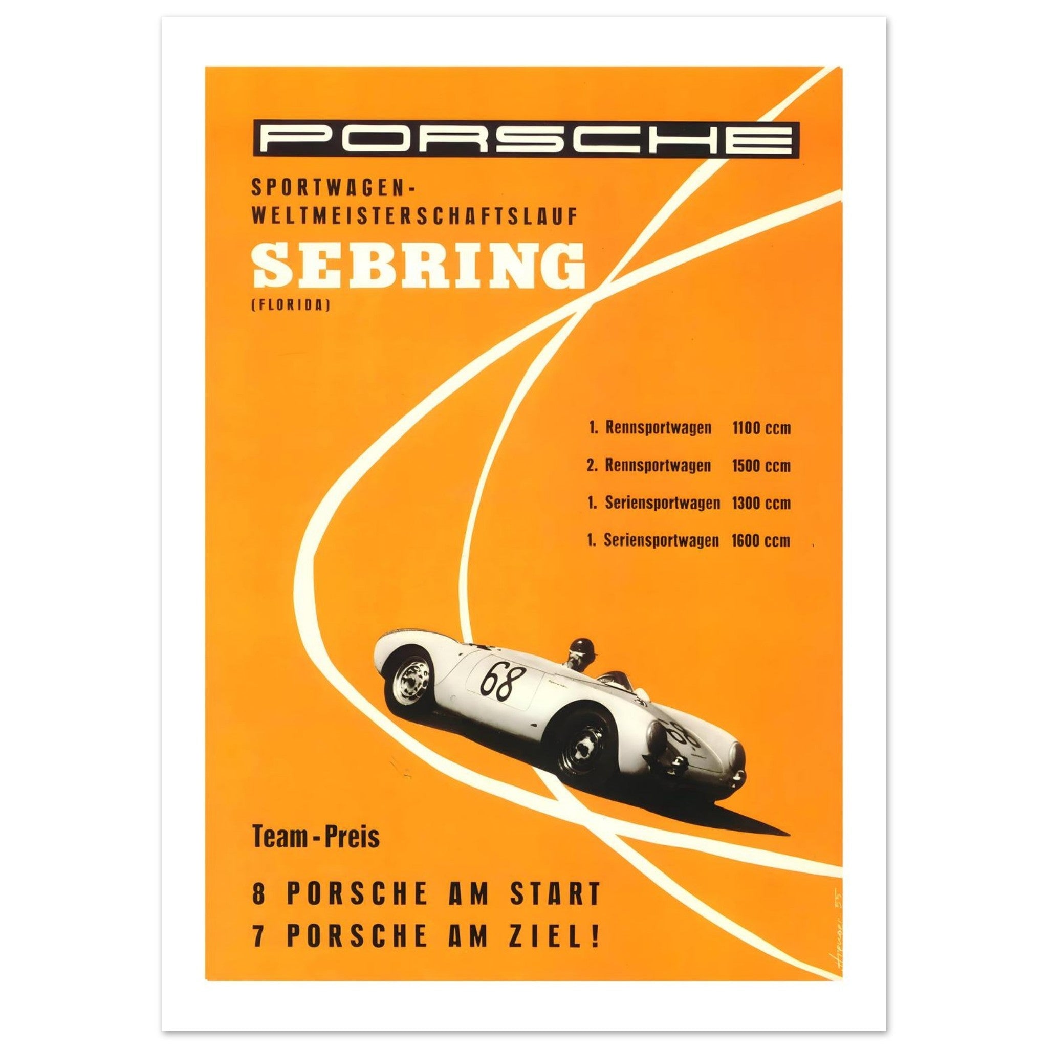 Porsche Sebring World Sportscar Championship Poster - Transit Art