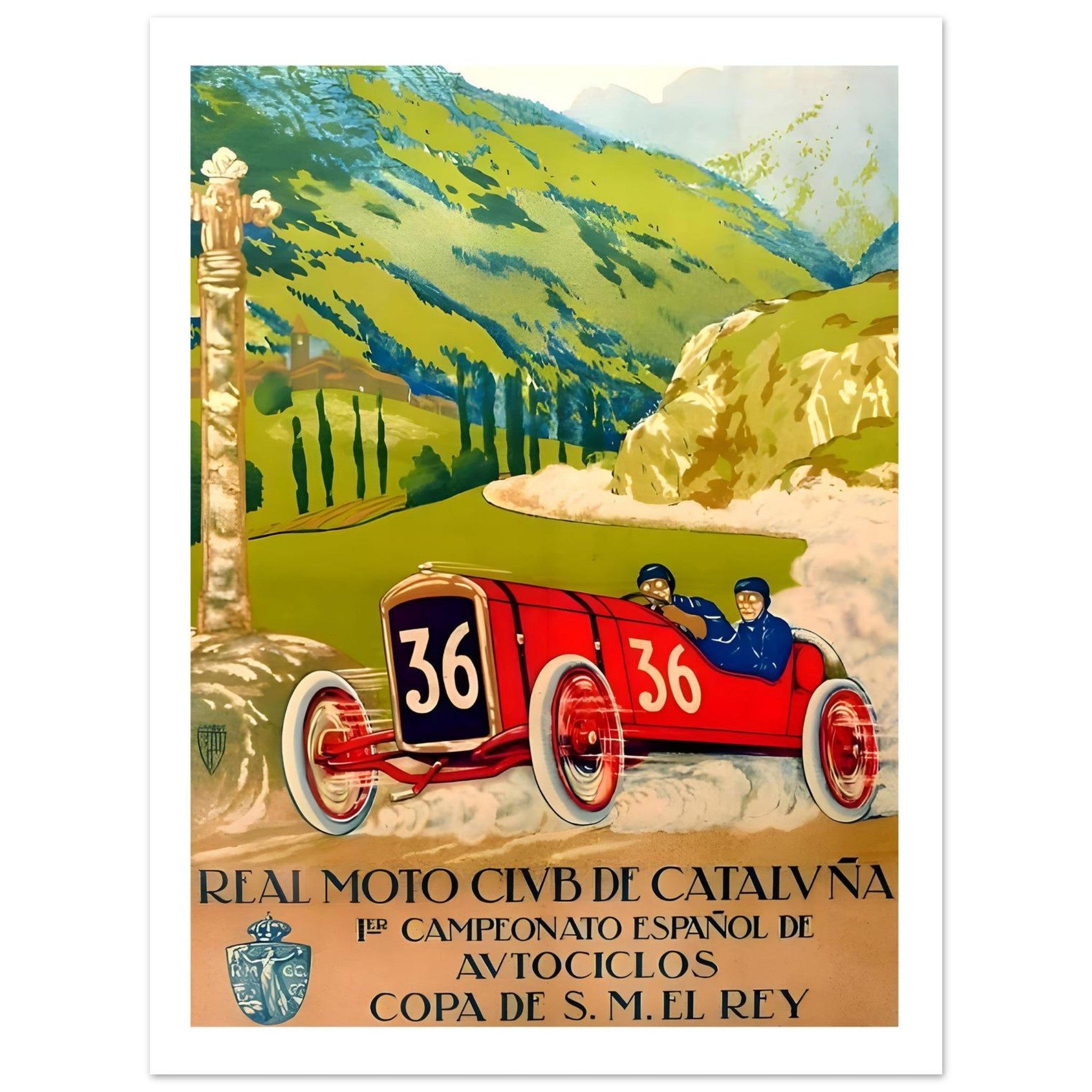Real Moto Club de Cataluña Autociclos Championship Poster - Transit Art