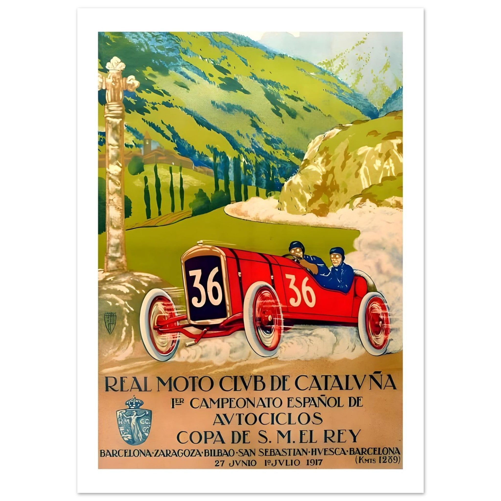 Real Moto Club de Cataluña Autociclos Championship Poster - Transit Art