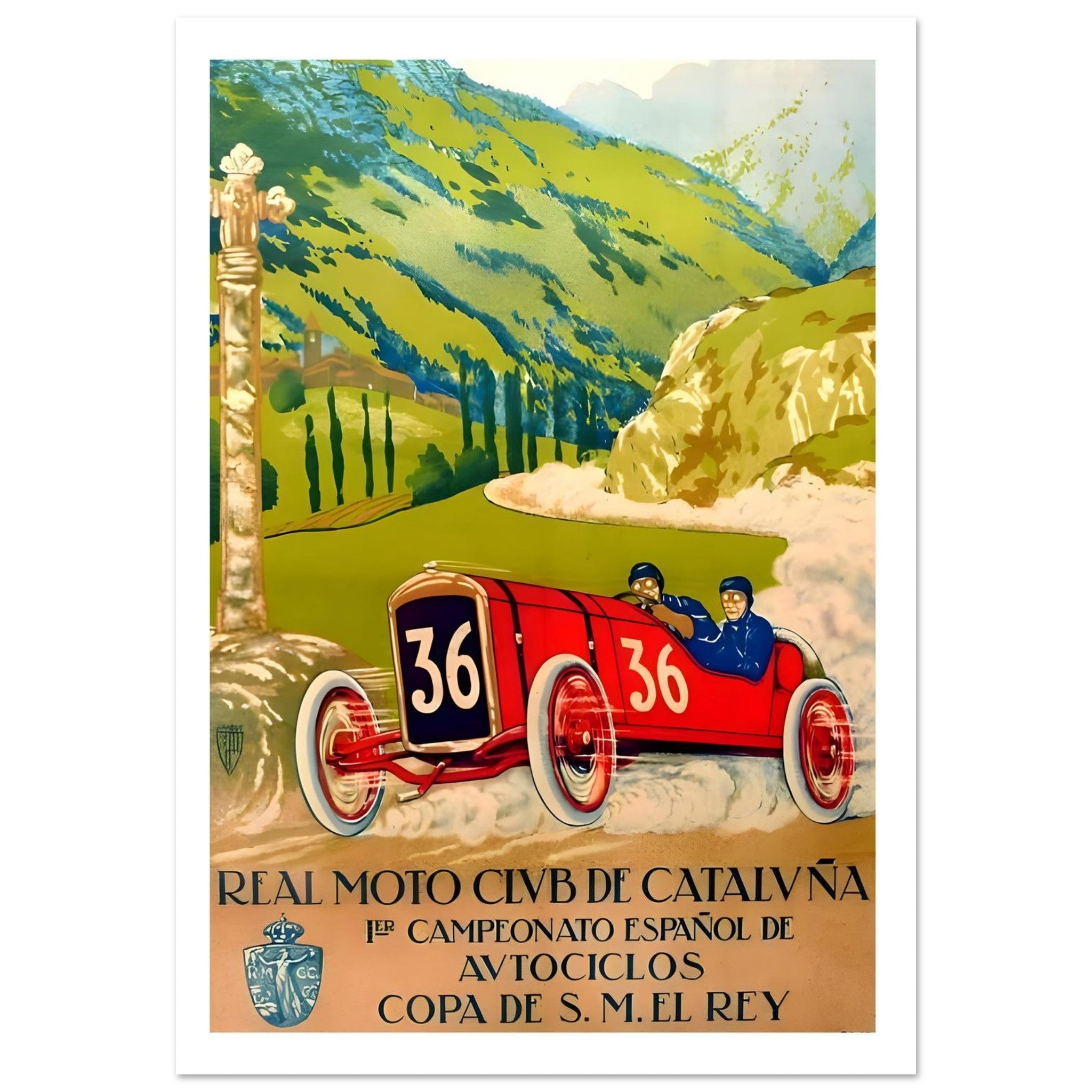 Real Moto Club de Cataluña Autociclos Championship Poster - Transit Art