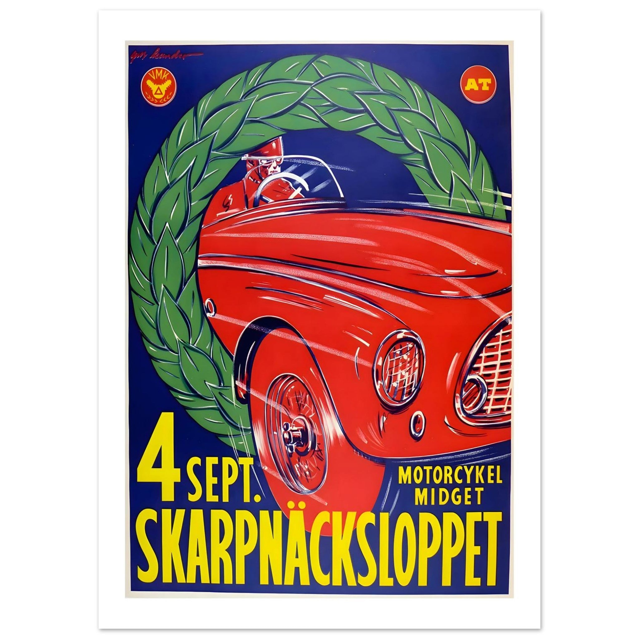 Skarpnäcksloppet Swedish Racing Festival Poster - Transit Art