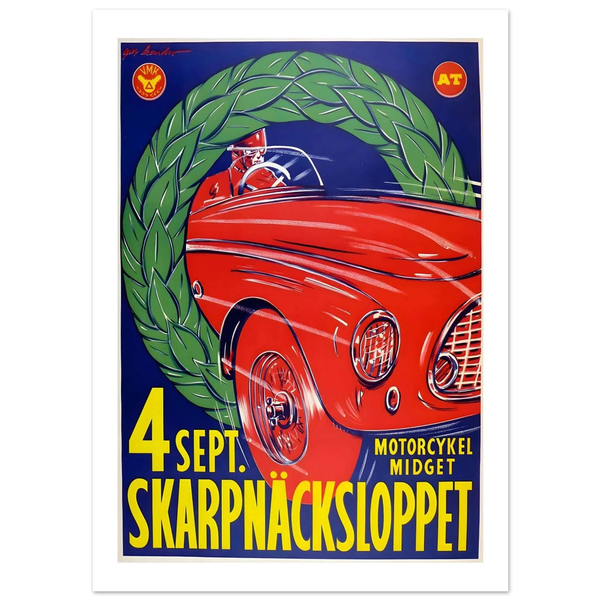 Skarpnäcksloppet Swedish Racing Festival Poster - Transit Art
