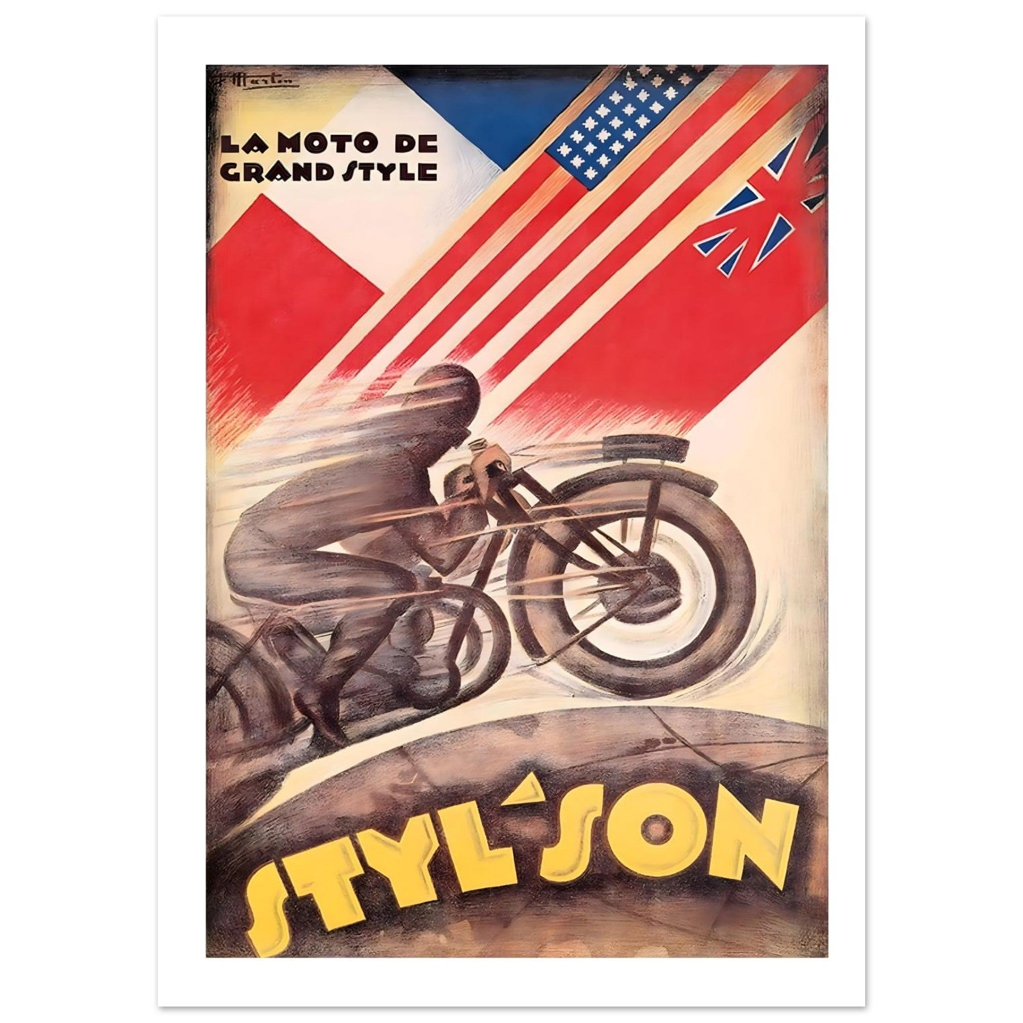 Stylson Motorcycle Poster: Grand Style and Speed - Transit Art