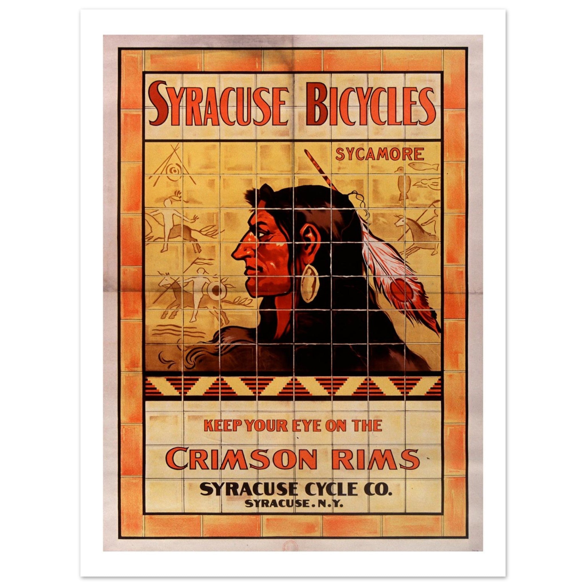 Syracuse Bicycles – Sycamore with Crimson Rims - Transit Art
