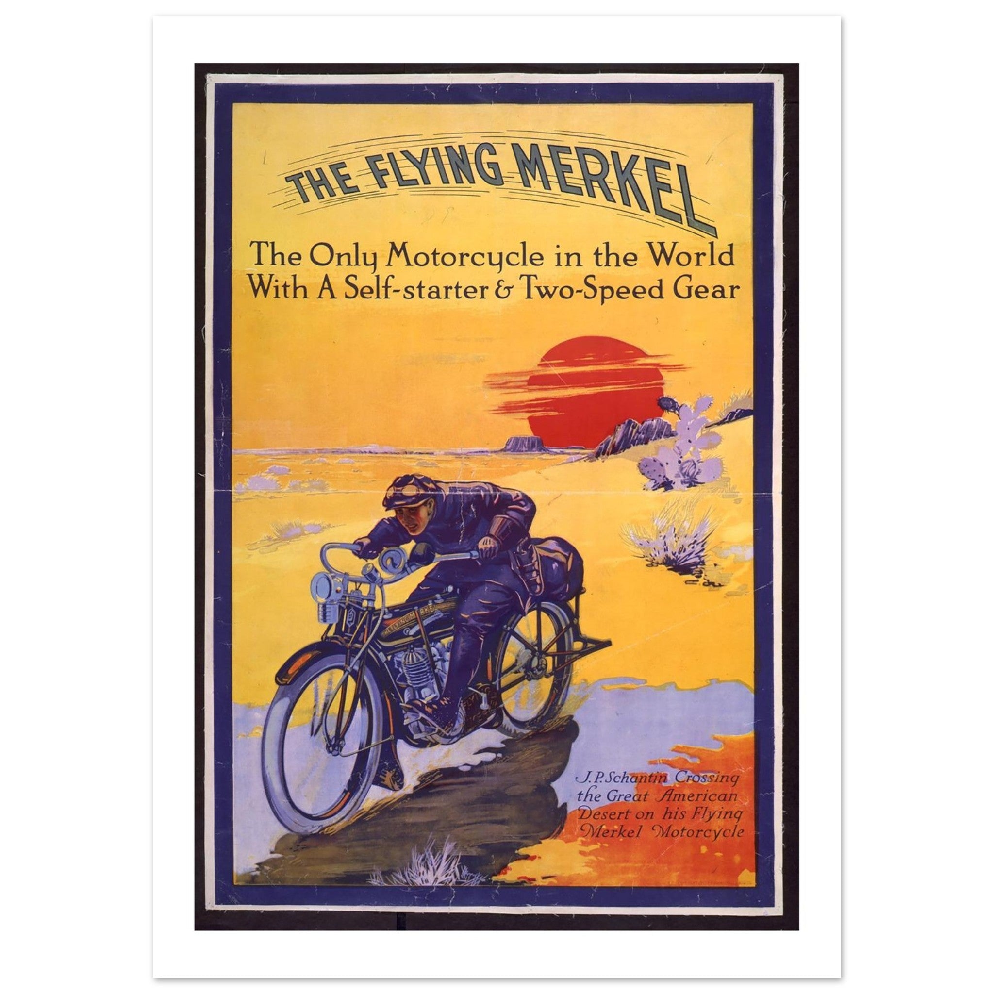 The Flying Merkel – The Only Motorcycle with a Self - Starter - Transit Art