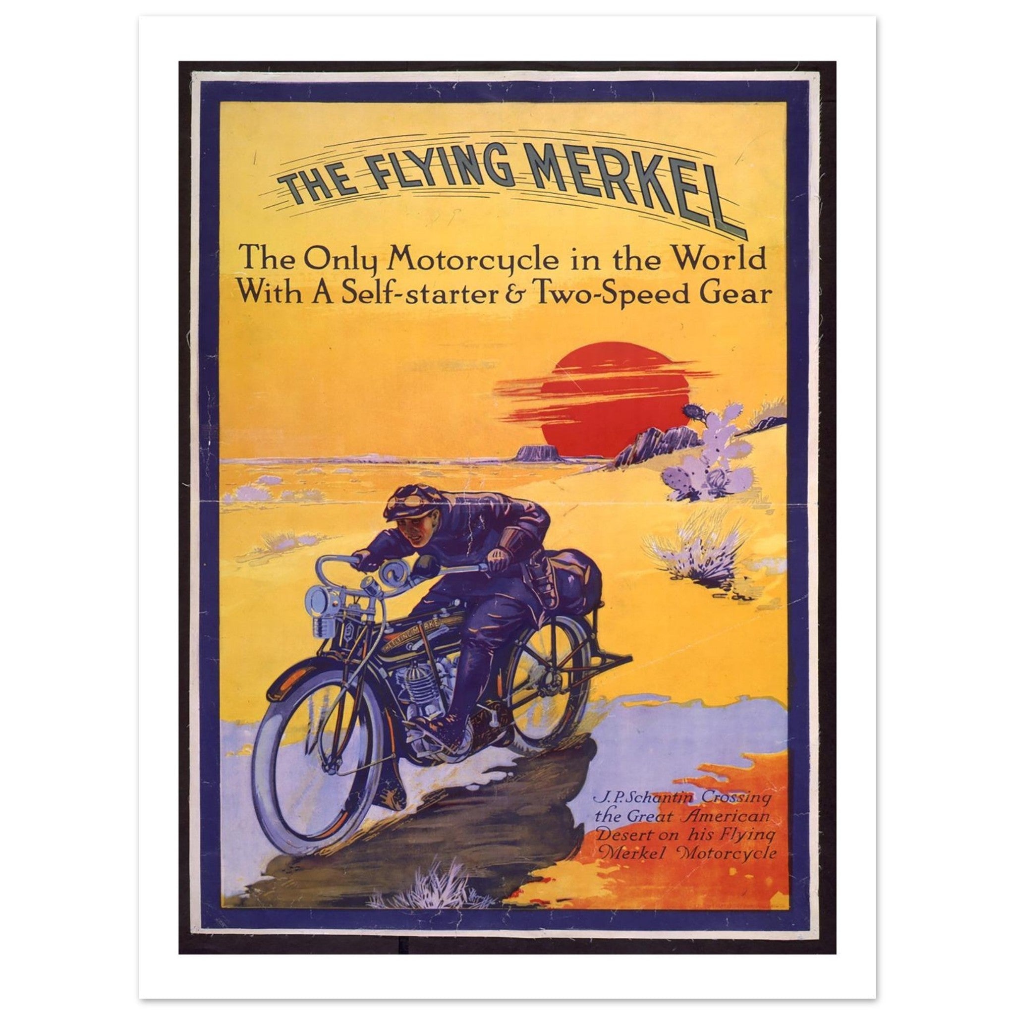 The Flying Merkel – The Only Motorcycle with a Self - Starter - Transit Art