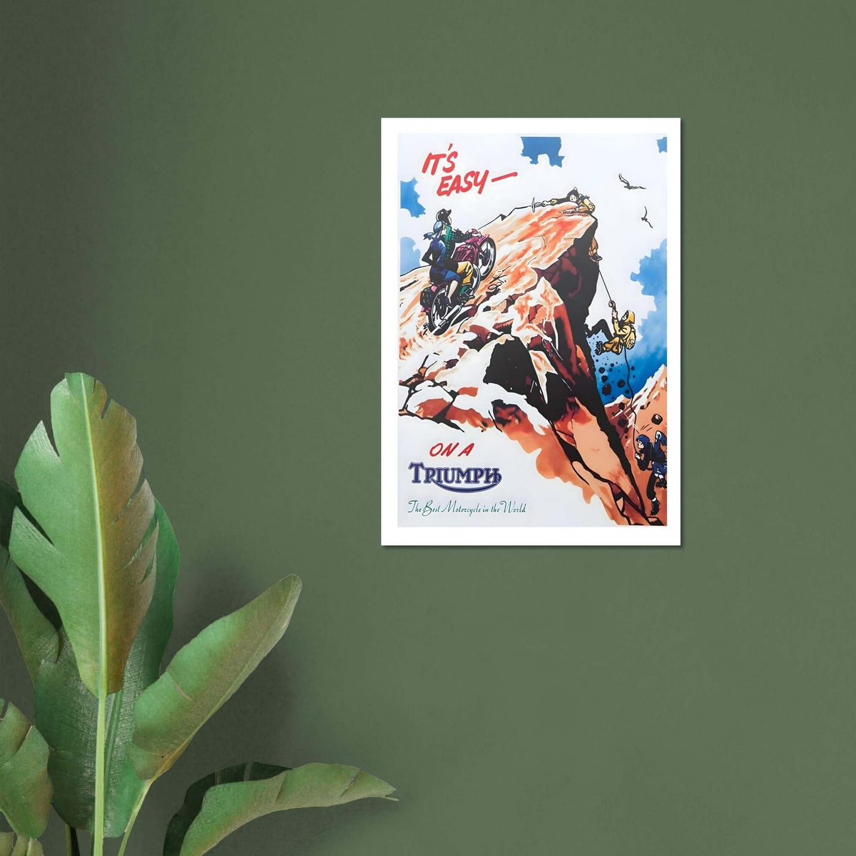 Triumph Motorcycle Advertisement with Adventurous Theme - Transit Art