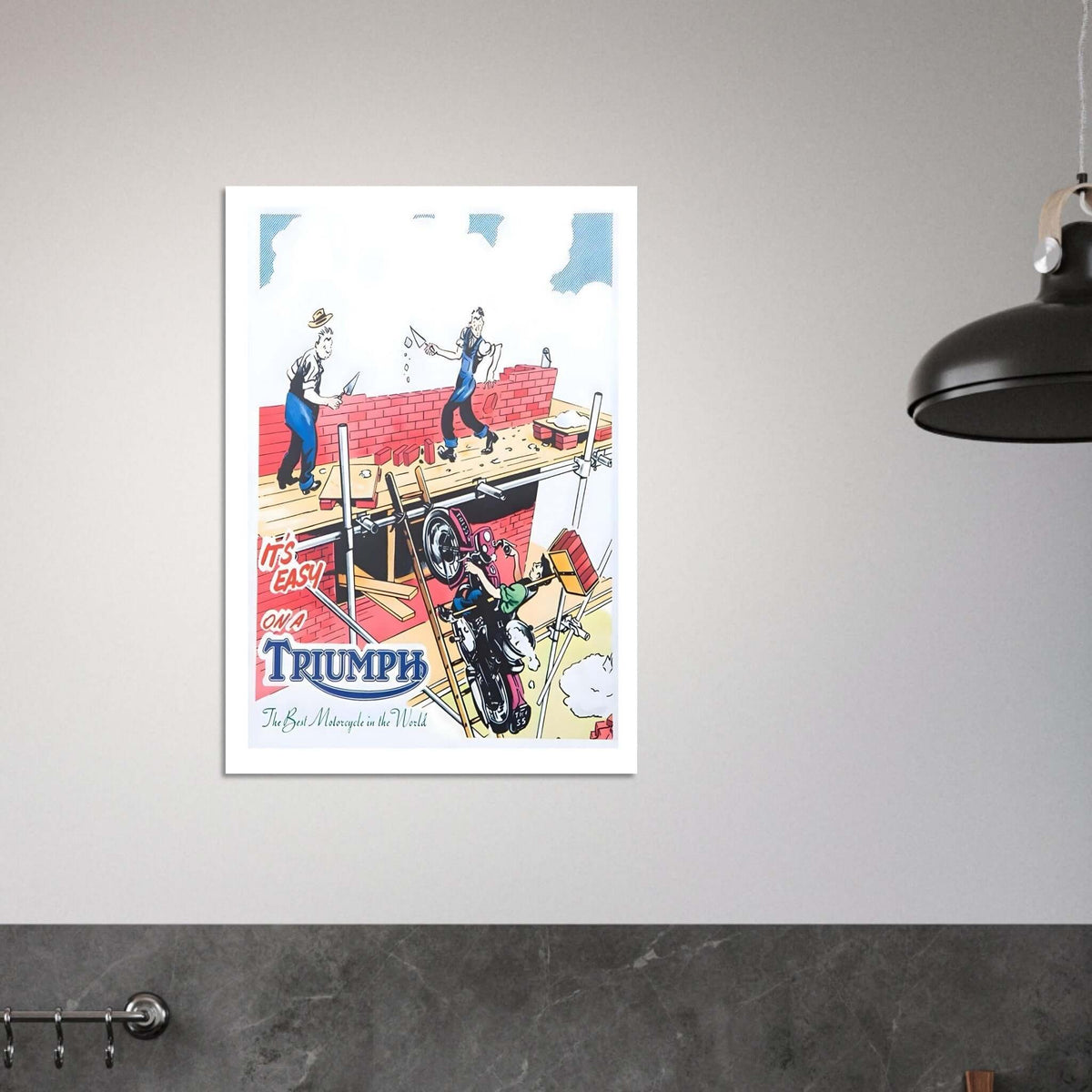 Triumph Motorcycle Vintage Advertisement Poster - Transit Art