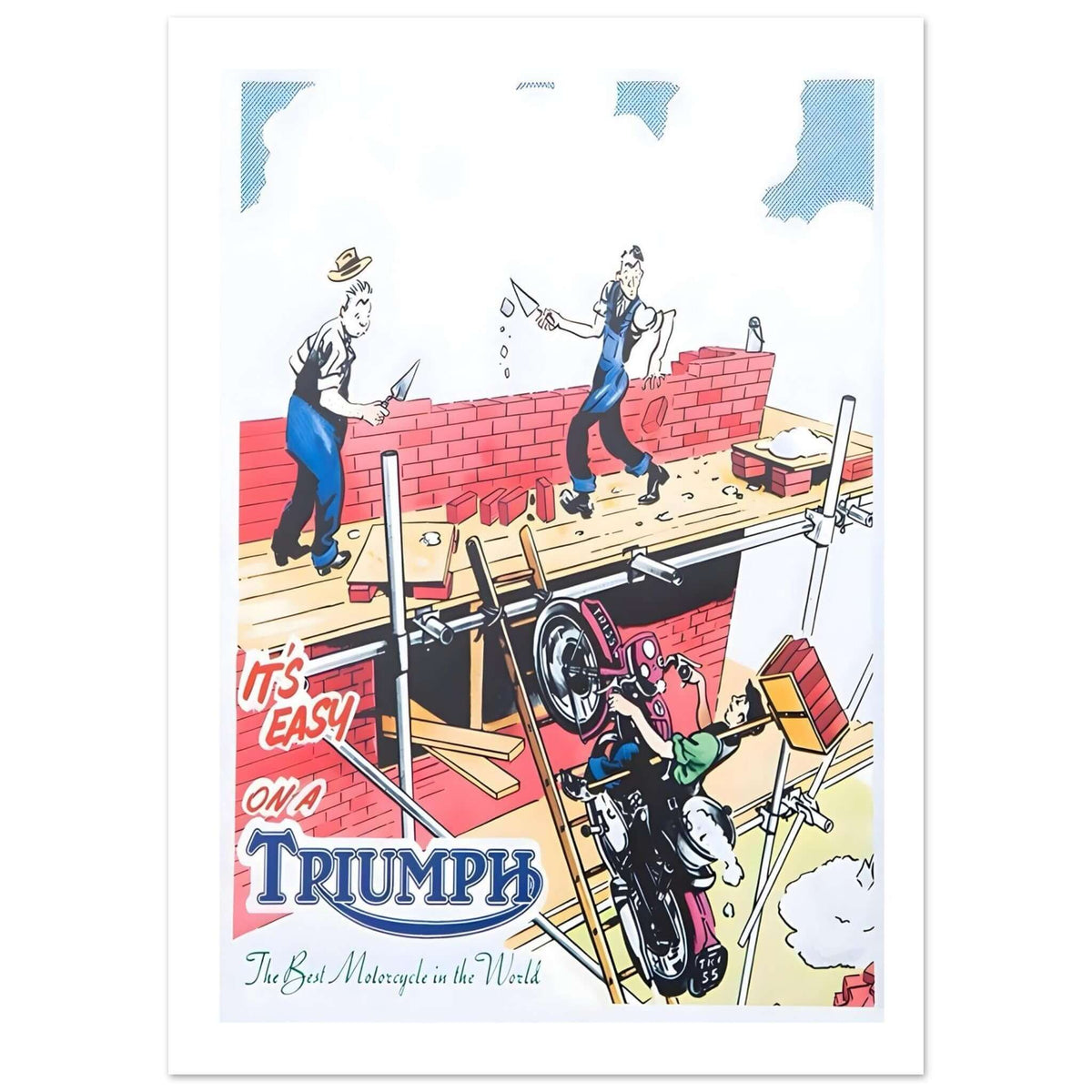 Triumph Motorcycle Vintage Advertisement Poster - Transit Art