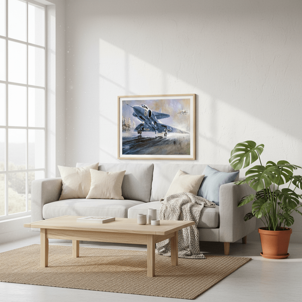 Viggen during landing - Transit Art