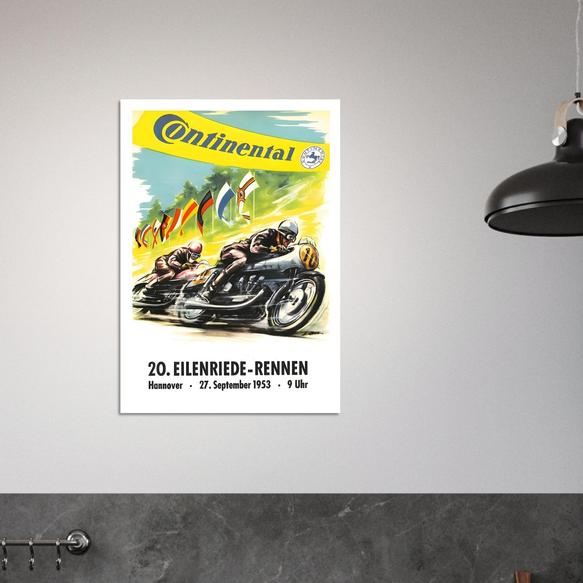 Vintage 1953 Continental Eilenriede - Rennen Racing Poster - Transit Art