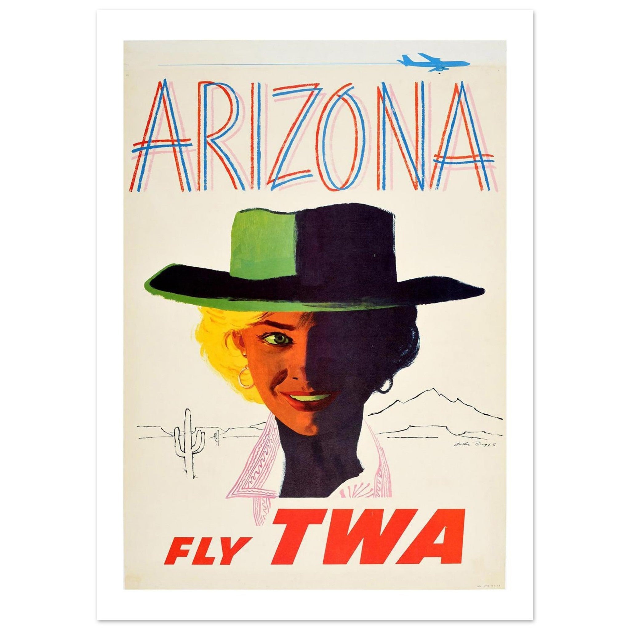 Vintage Deutsche Lufthansa Poster Promoting Winter Alpine Flights - Transit Art