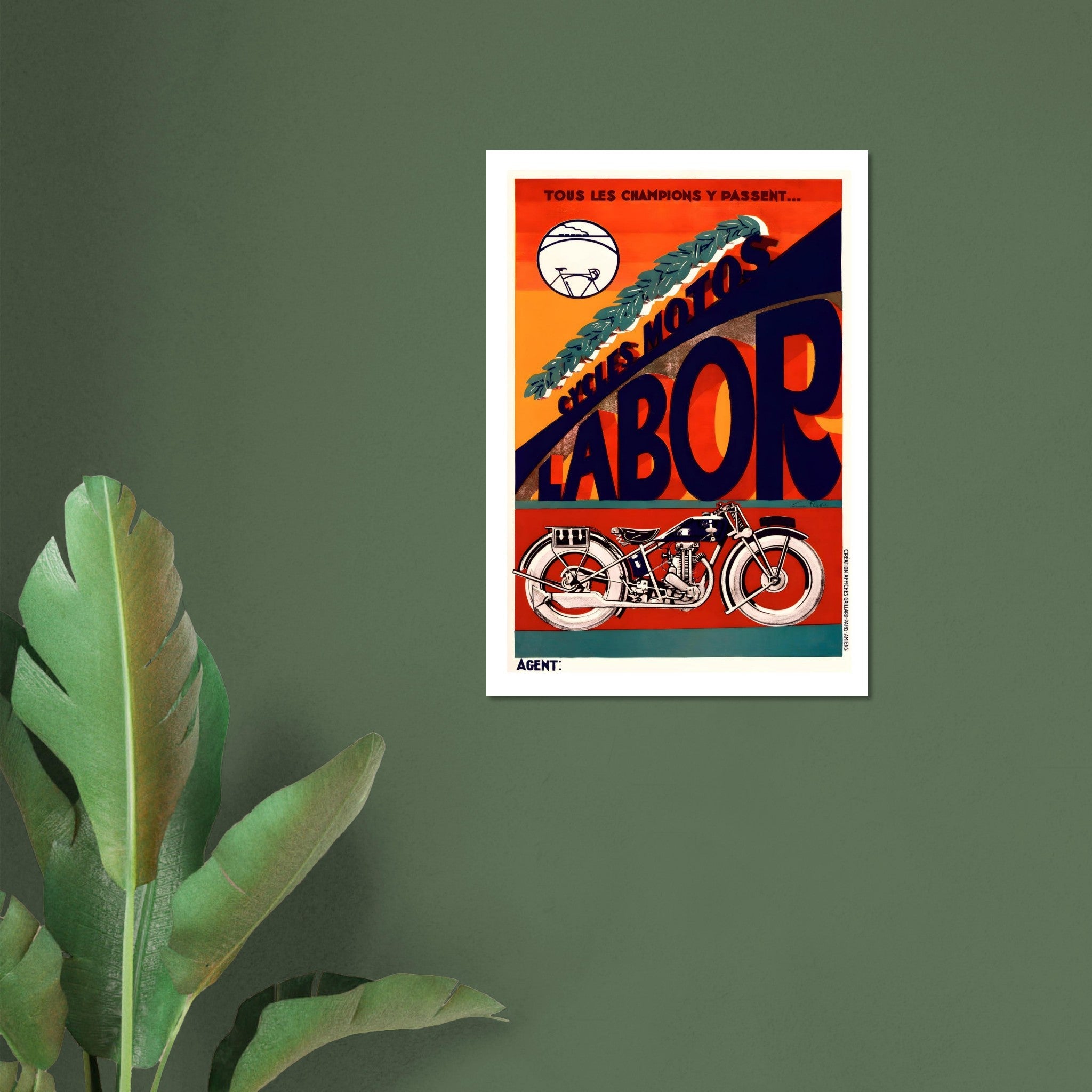 Vintage French Cycles Motos Labor Poster - Transit Art