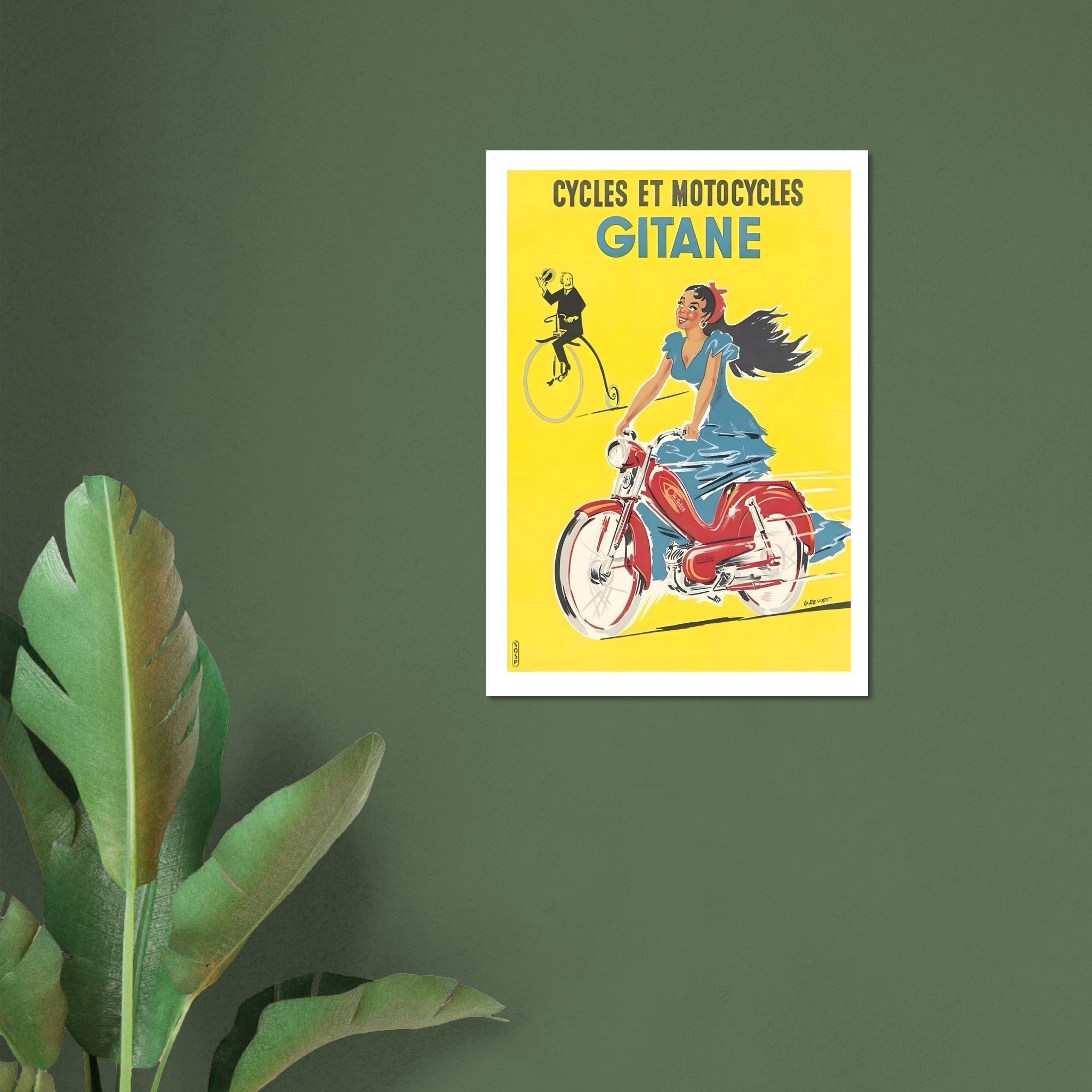 Vintage Gitane French Cycles Art Poster - Transit Art
