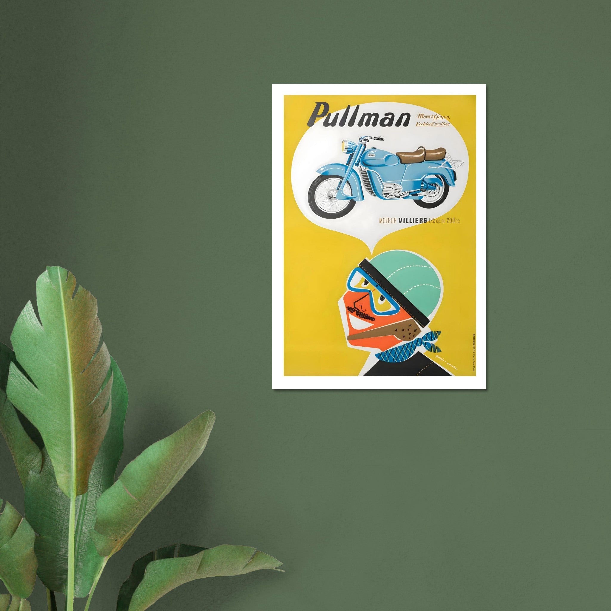 Vintage Pullman Motorcycle Advertisement Poster - Transit Art