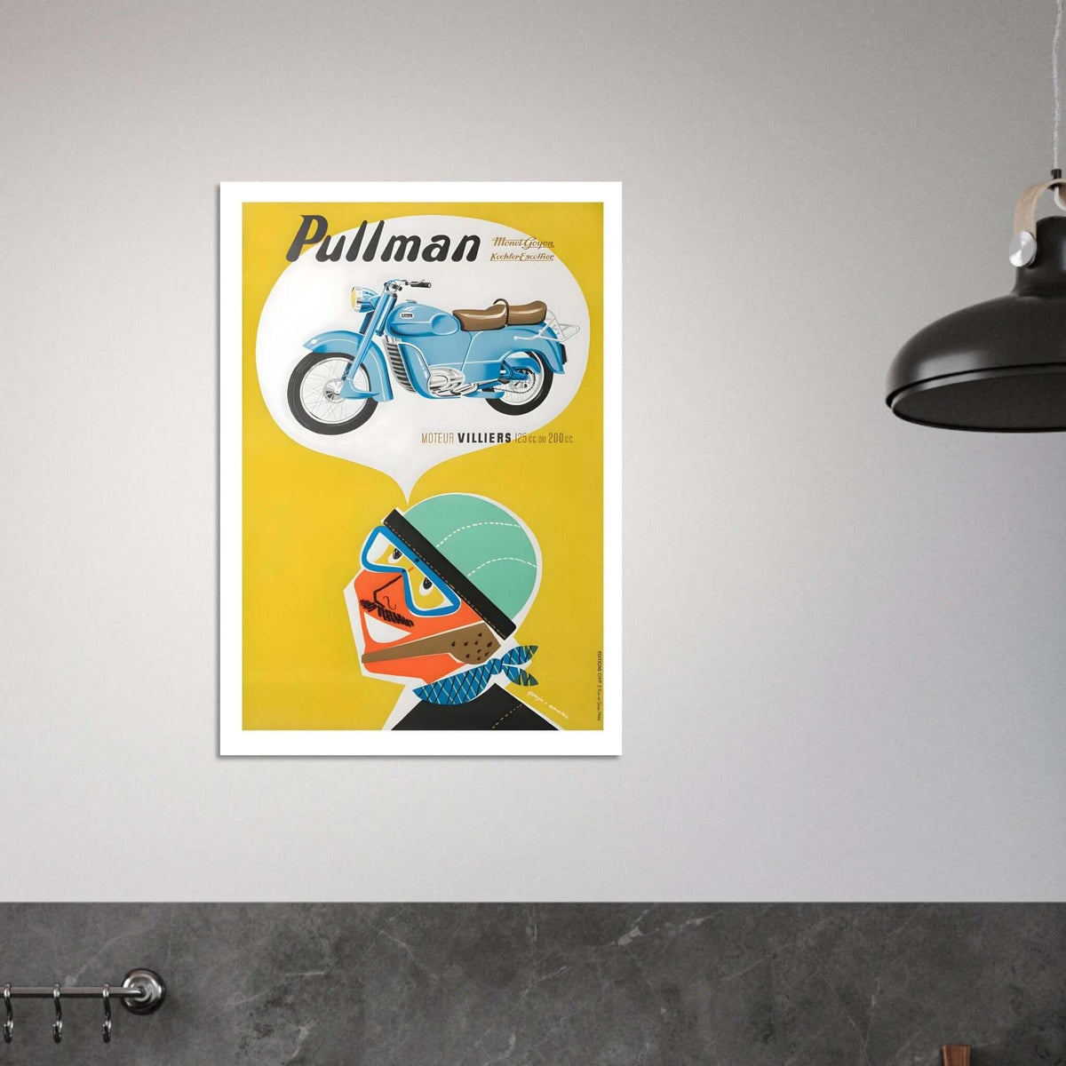 Vintage Pullman Motorcycle Advertisement Poster - Transit Art