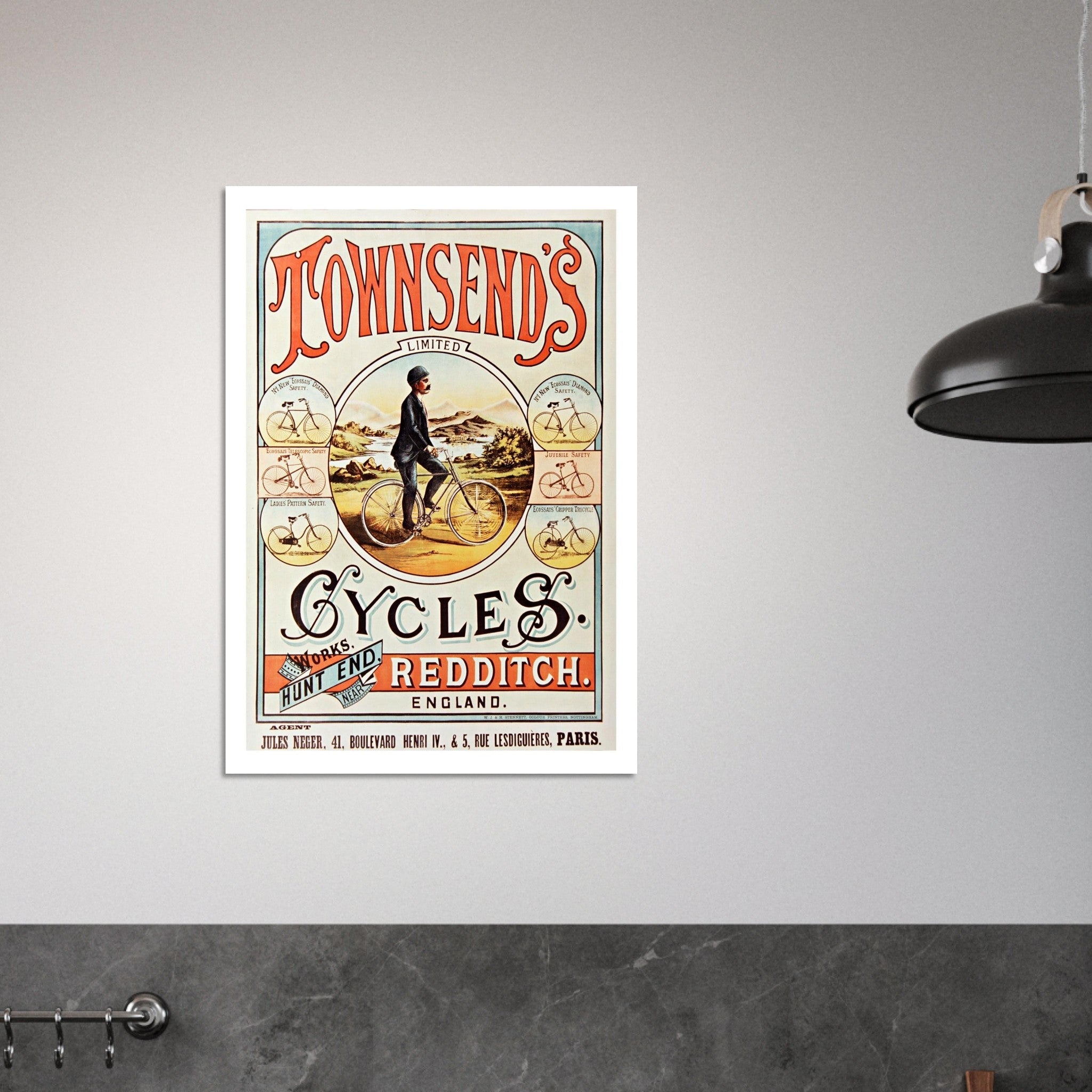 Vintage Townsends Cycles From Redditch England - Transit Art