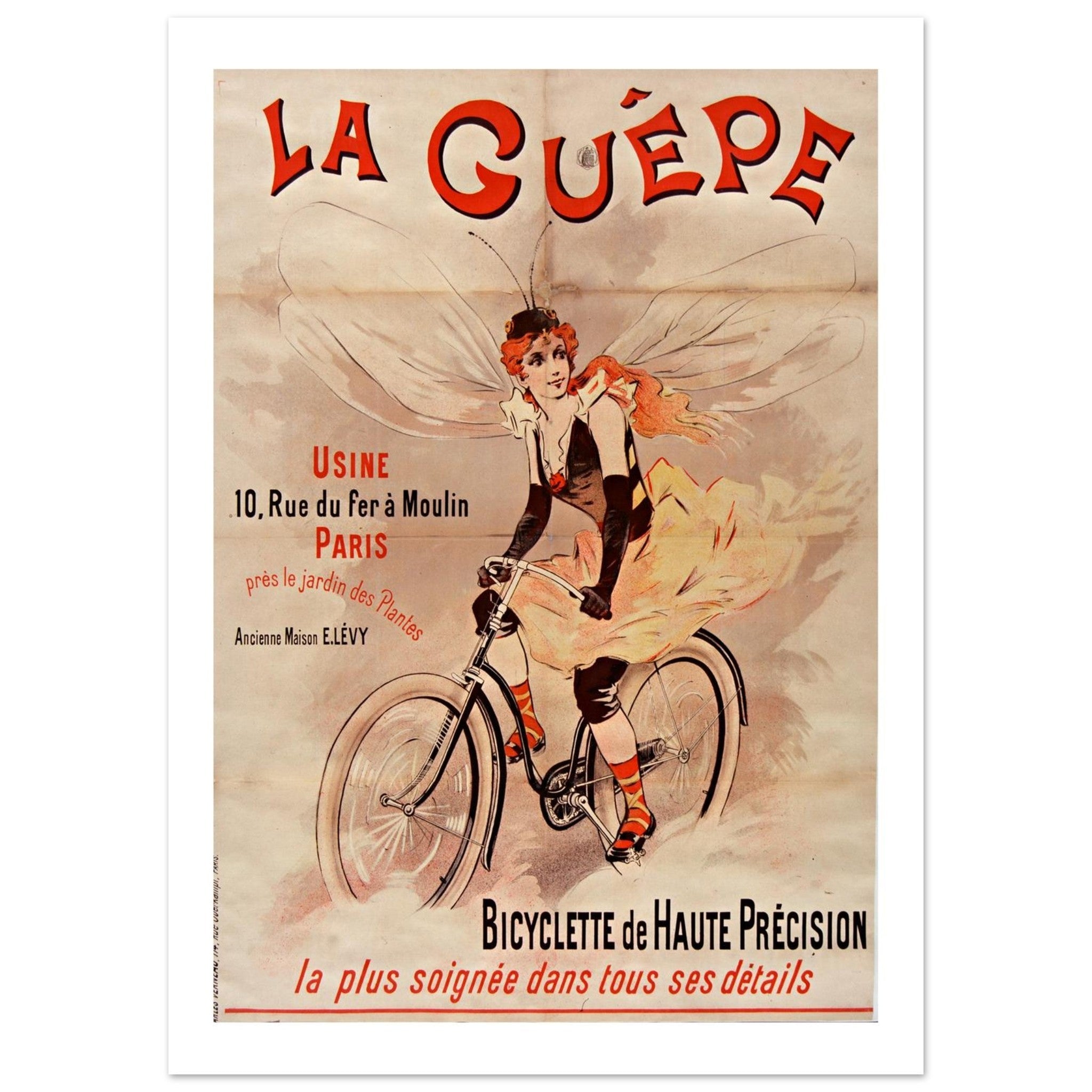 Whimsical Vintage French La Guêpe Poster - Transit Art
