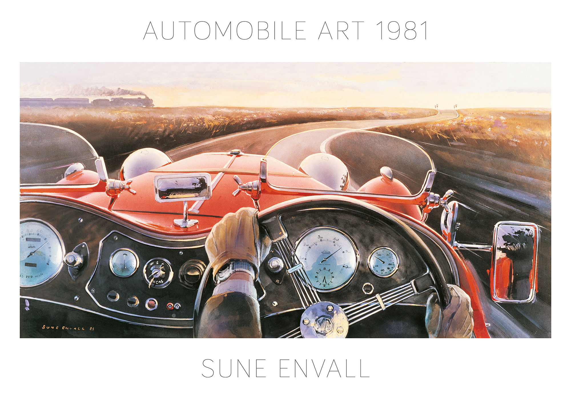 A classic MG TC racing against the clock