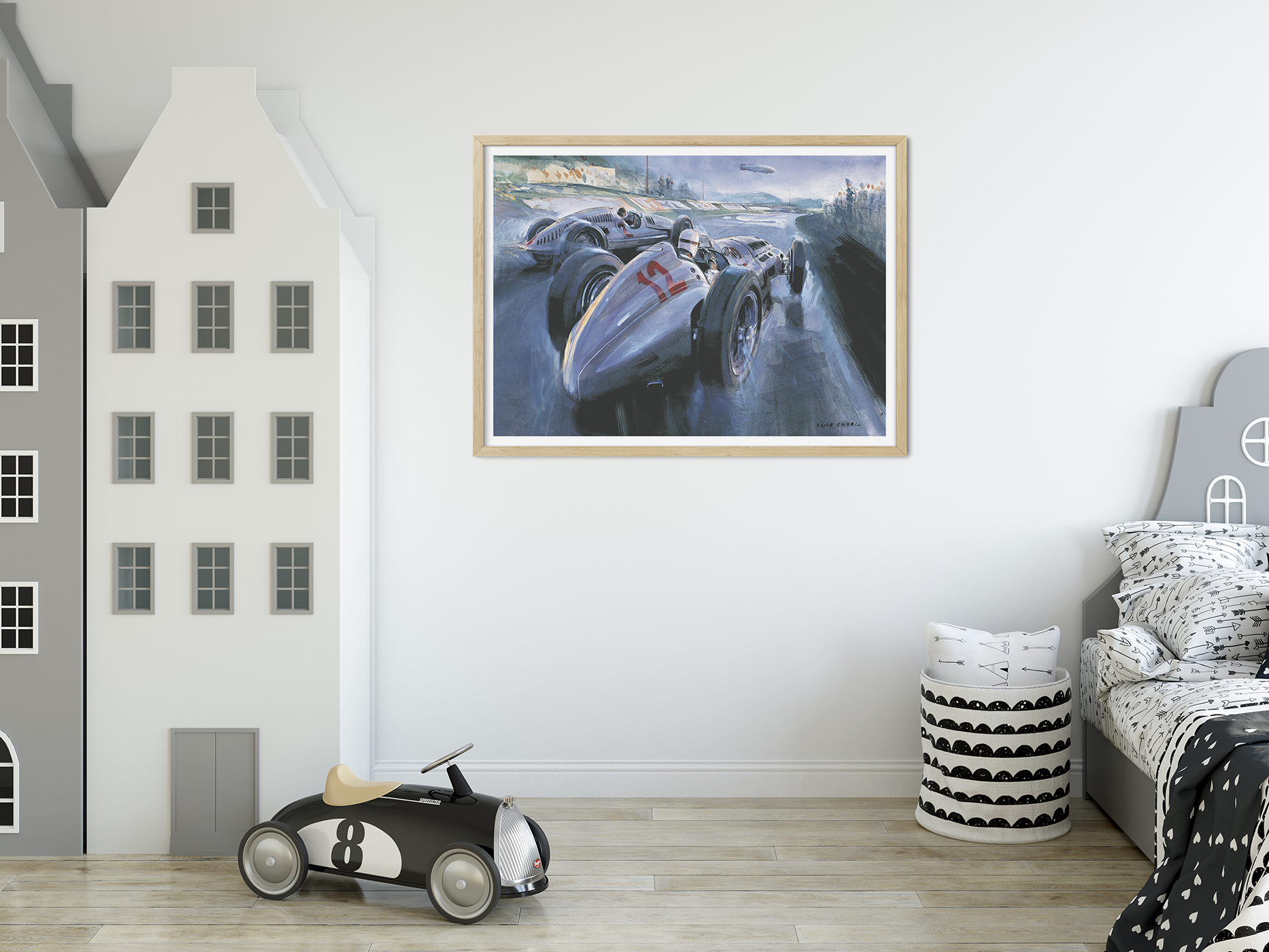 Auto Union Type D sliding thru the curve