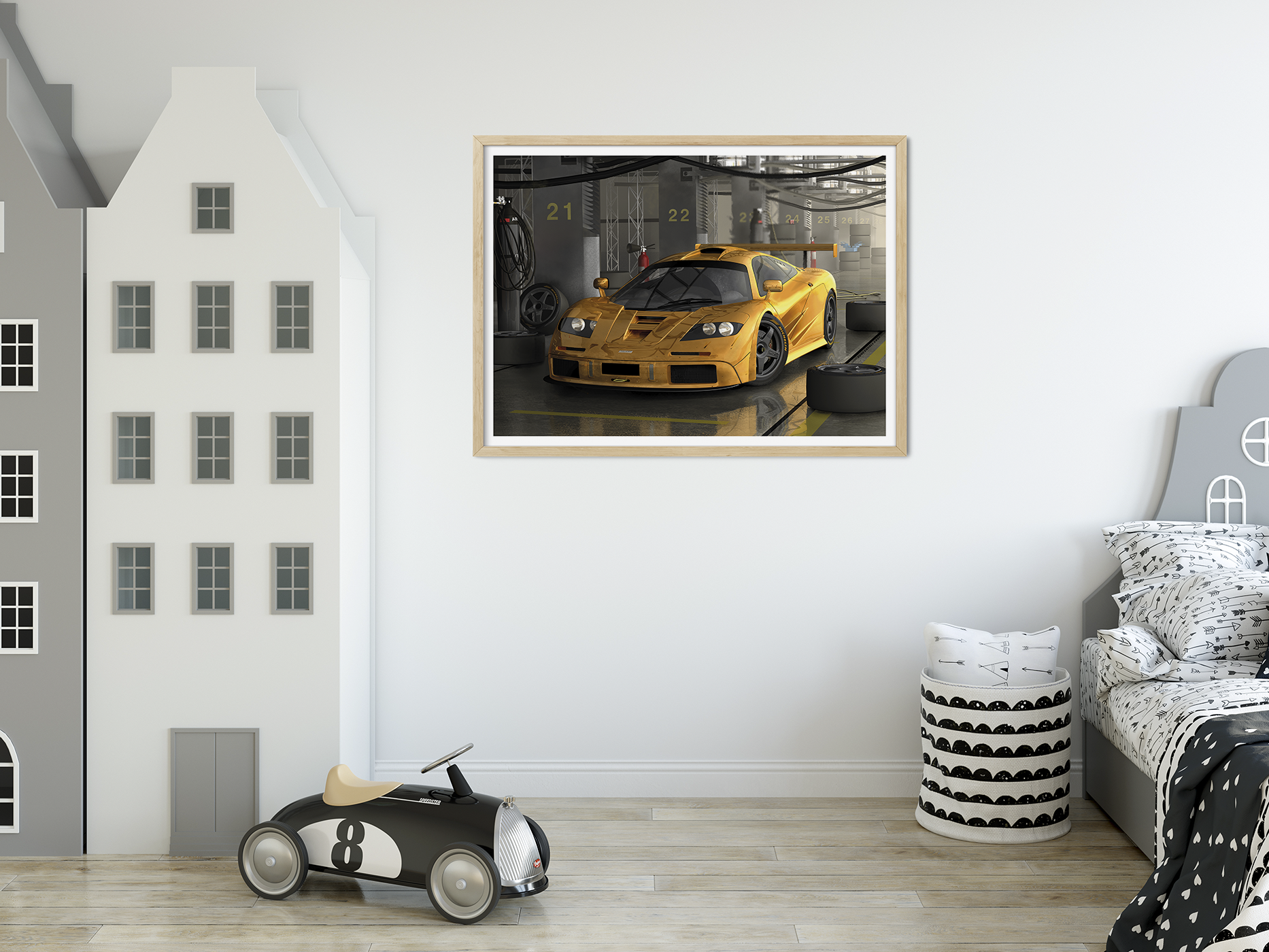 McLaren F1 at Le Mans. Illustration with incredible techniques and details.