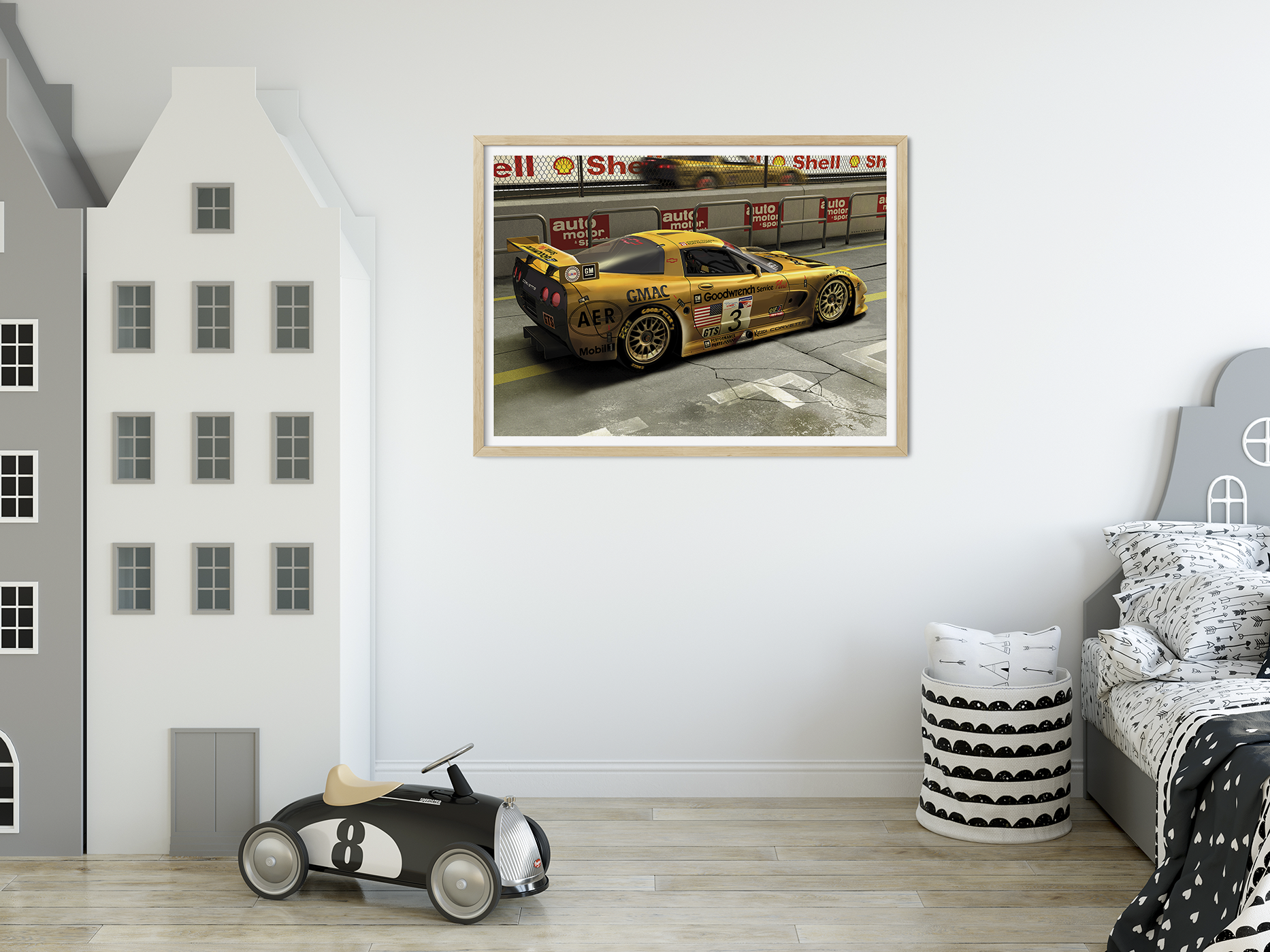 Ron Fellow's 2001 Corvette at pit stop