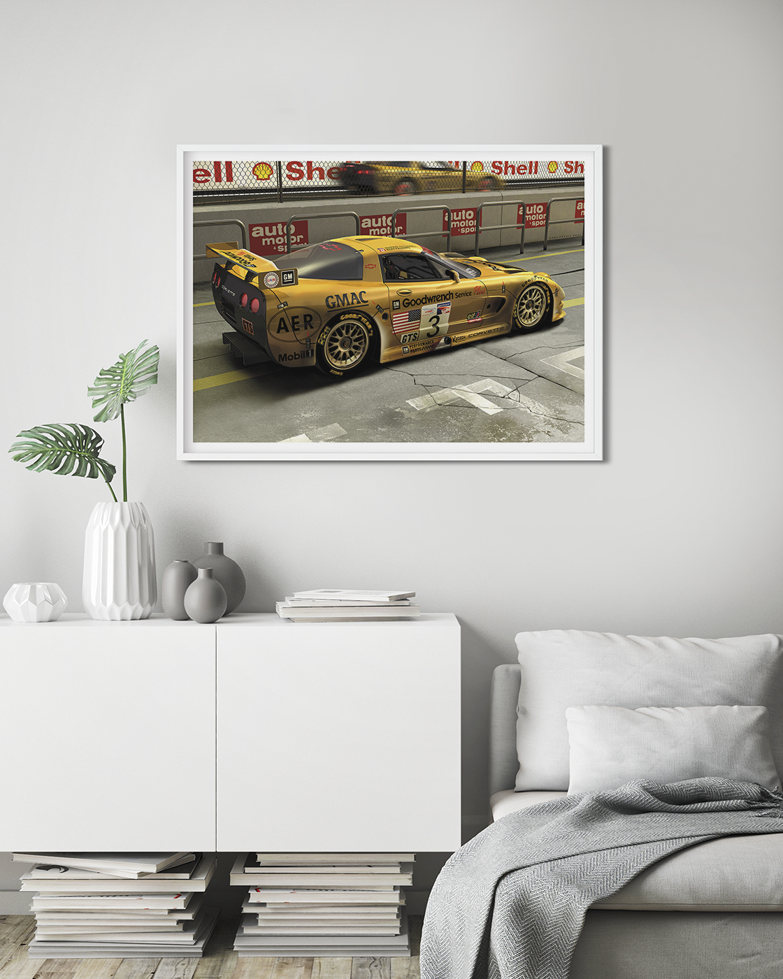 Ron Fellow's 2001 Corvette at pit stop